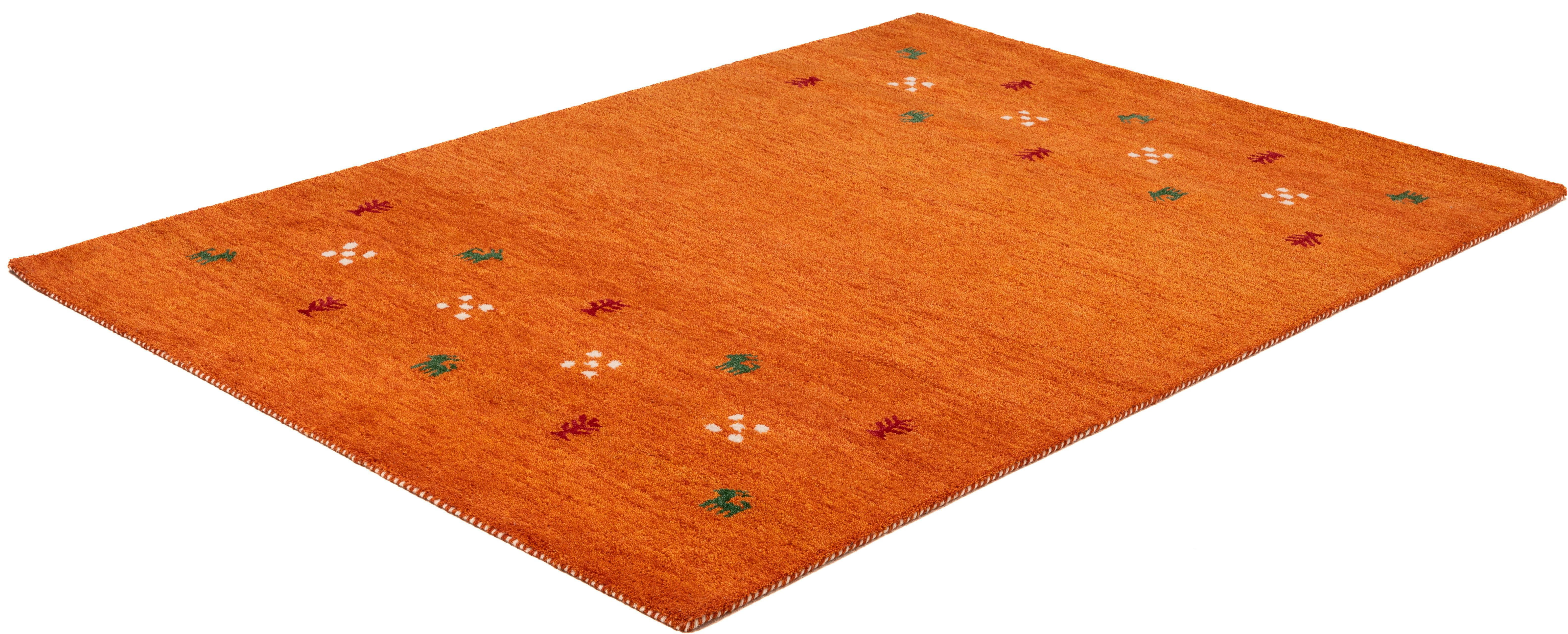 THEKO Wollen kleed Gabbeh motief, handgeweven tapijt, dierenmotief, 100% wol, handgeweven