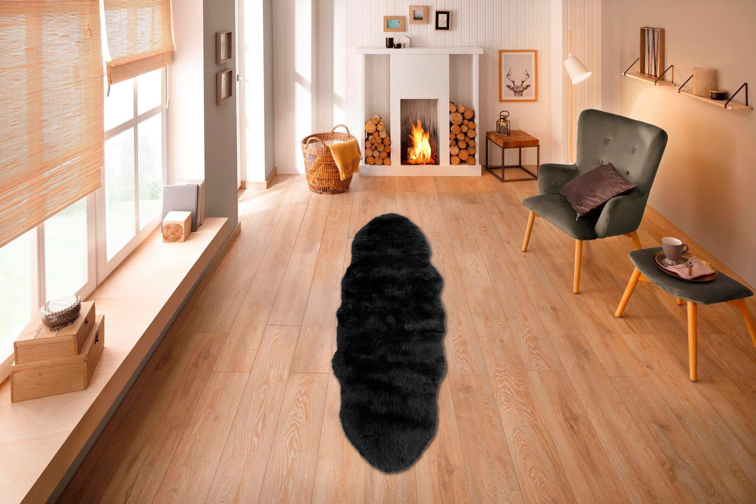 my home Hoogpolig vloerkleed Valeria schapenvacht tapijt knuffelig Imitatiebont, vachtmodel, zachte vloerkleden, slaapkamer, woonkamer