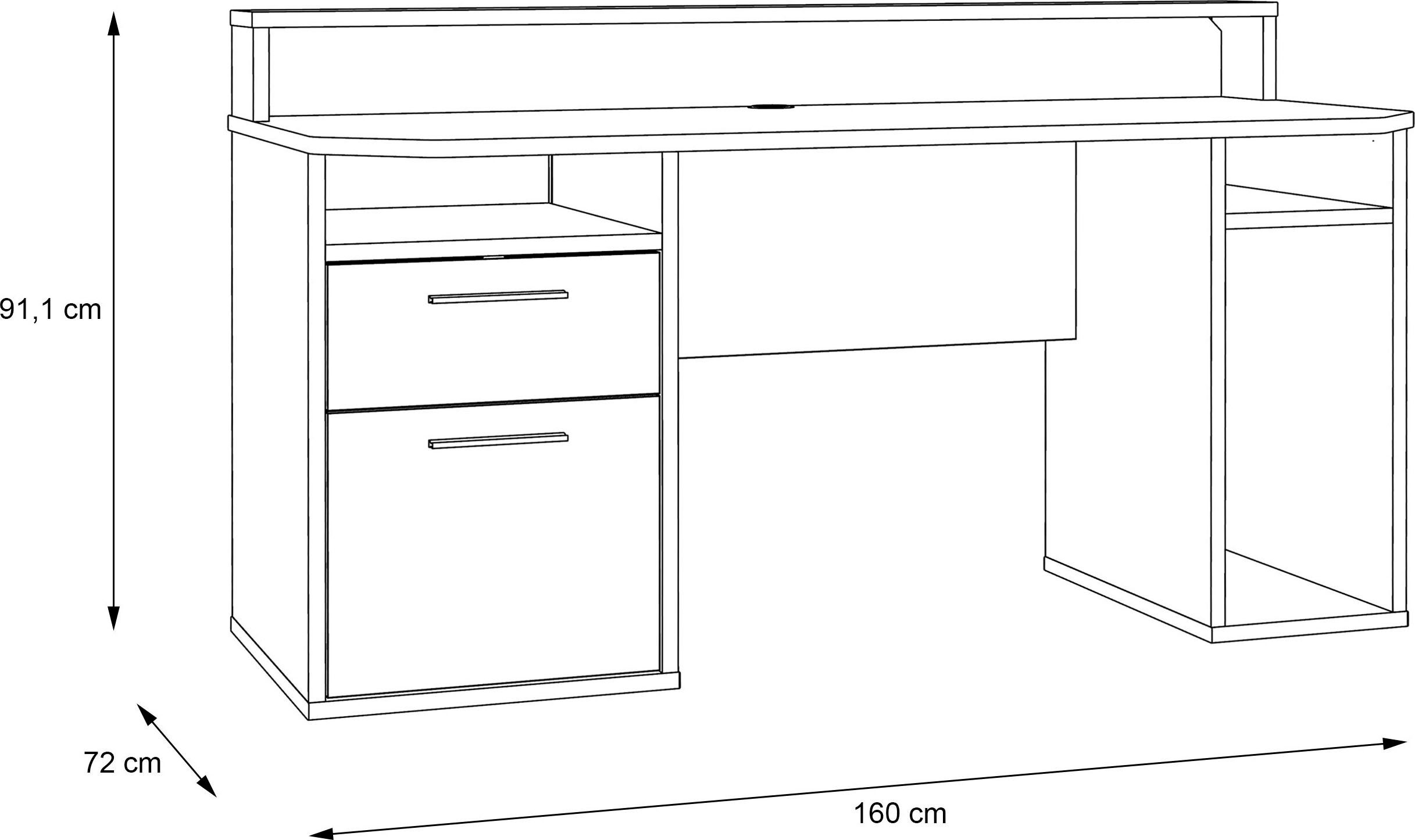 FORTE Gamingtafel Tezaur optioneel met rgb-verlichting