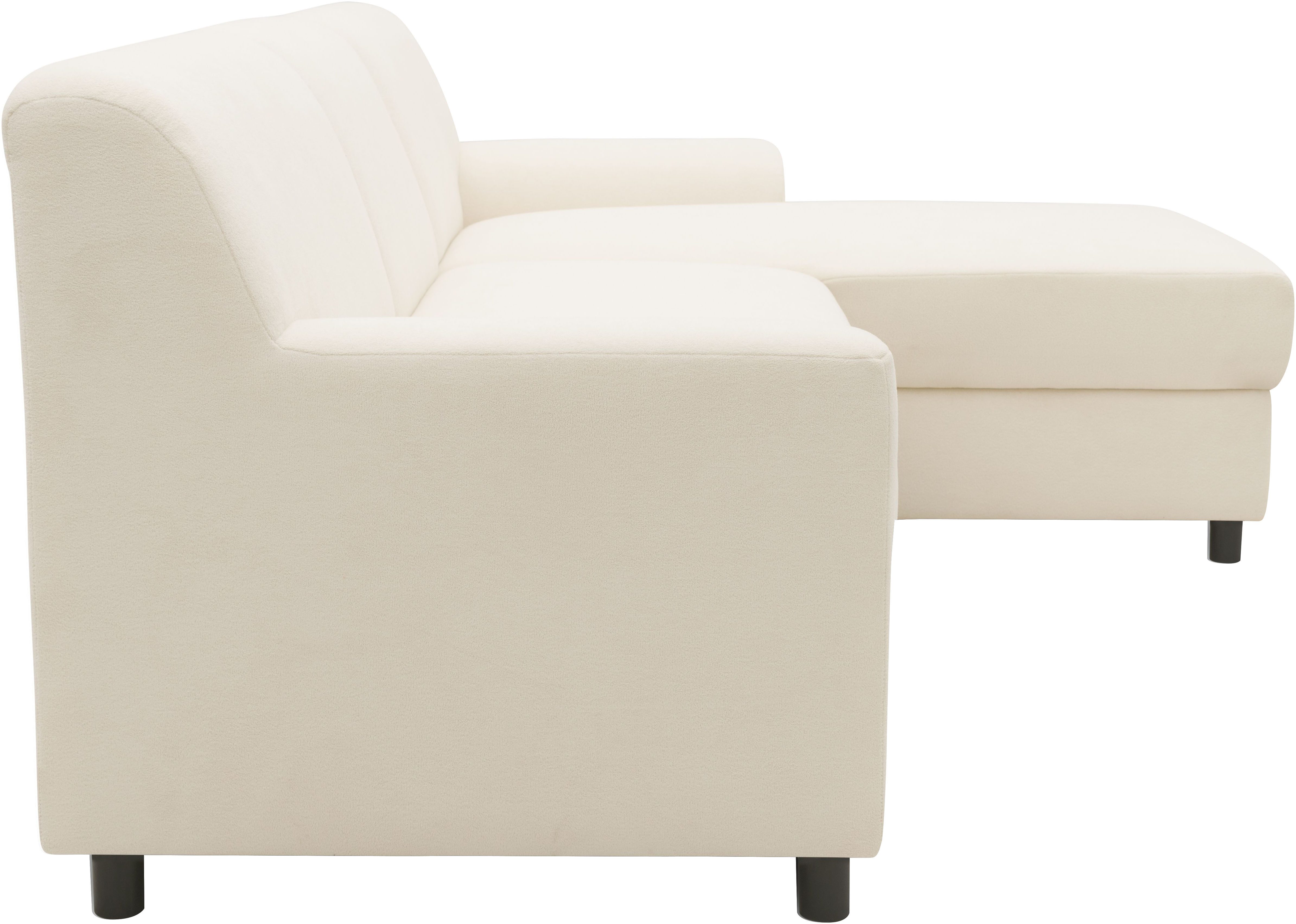 INOSIGN Hoekbank Turah 2, L-vorm, in Cord en waterafstotende microvezel, Vering B/D/H: 241/146/79 cm, incl. sierkussen, optioneel met bedfunctie