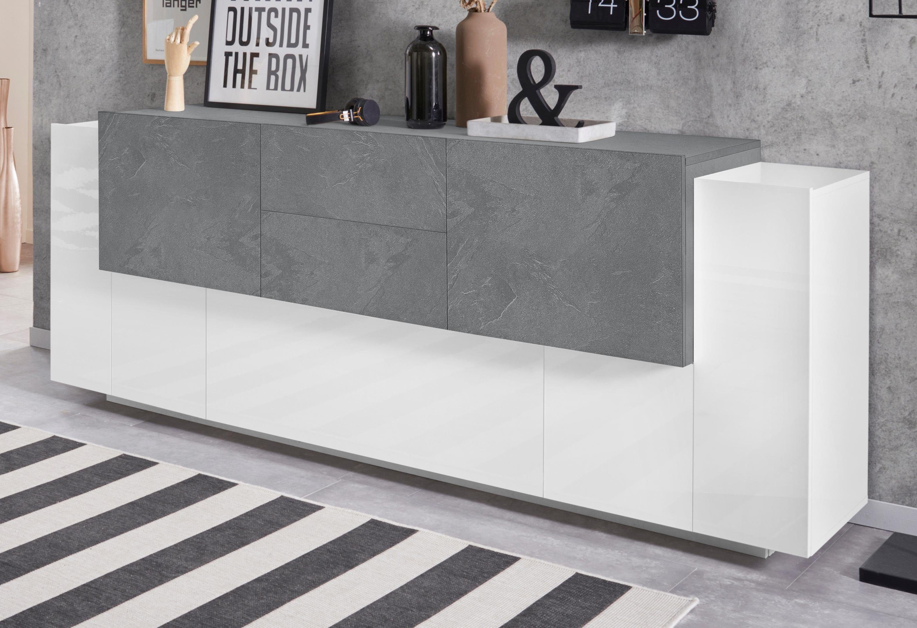 INOSIGN Dressoir Coro, commode, kast, buffet, greeploos met legplanken
