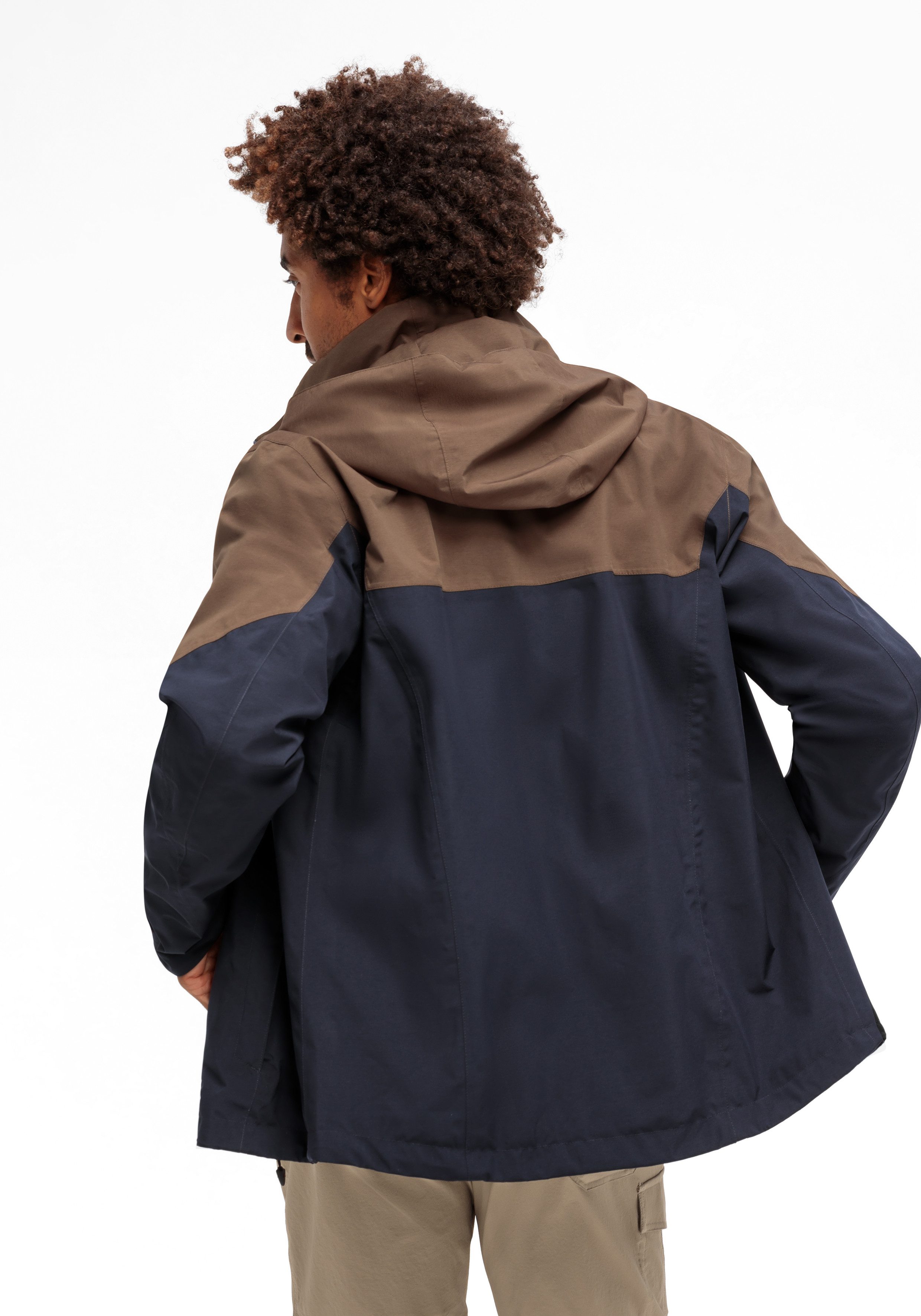 Maier Sports Outdoorjack Halny rec M Heren functionele jas, waterdichte regenjas met capuchon, wandeljas
