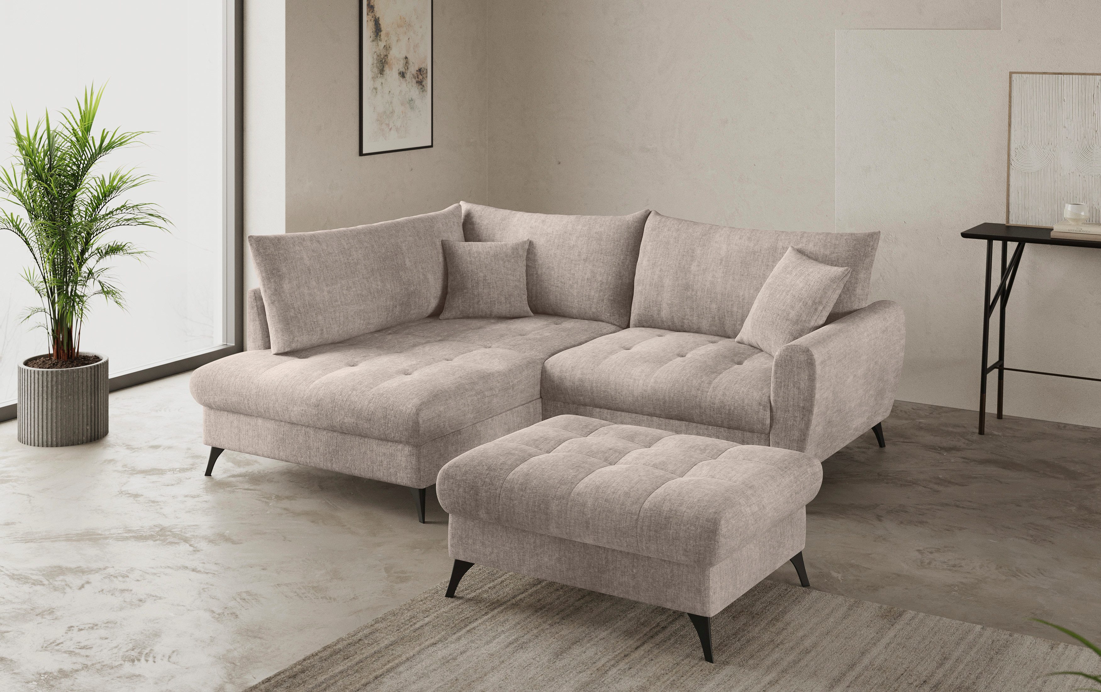 Mr. Couch Hockerbank Blackburn II Geschikt voor de set, optioneel met koudschuim