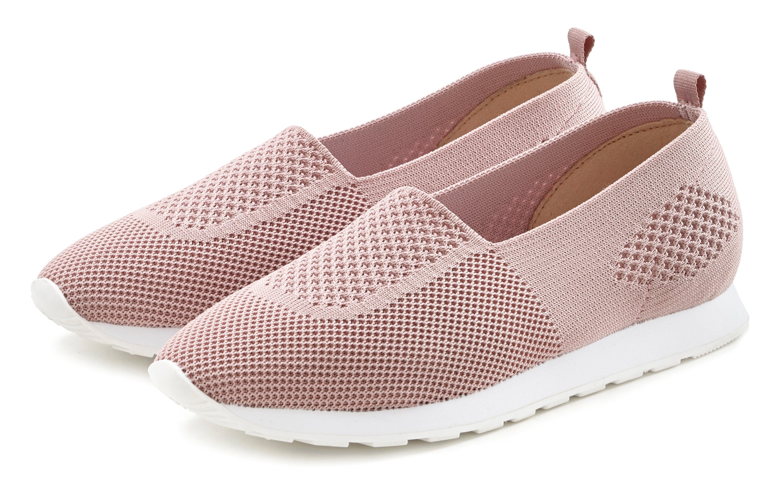 Lascana Sneakers van textiel, halfschoen, vrijetijdsschoen, slipper vegan