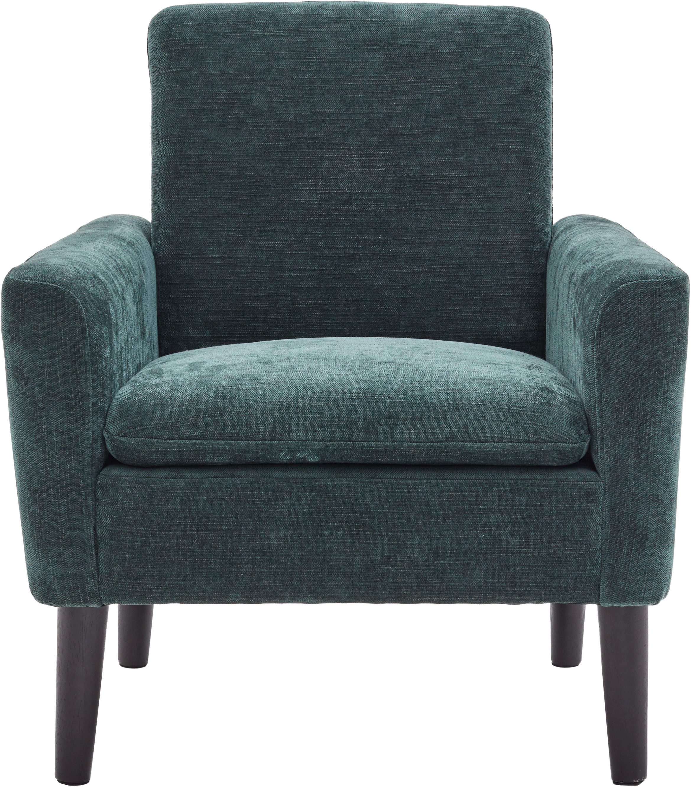 ATLANTIC home collection Fauteuil Kimmy met chenillebekleding, vrij plaatsbaar, hoog zitcomfort