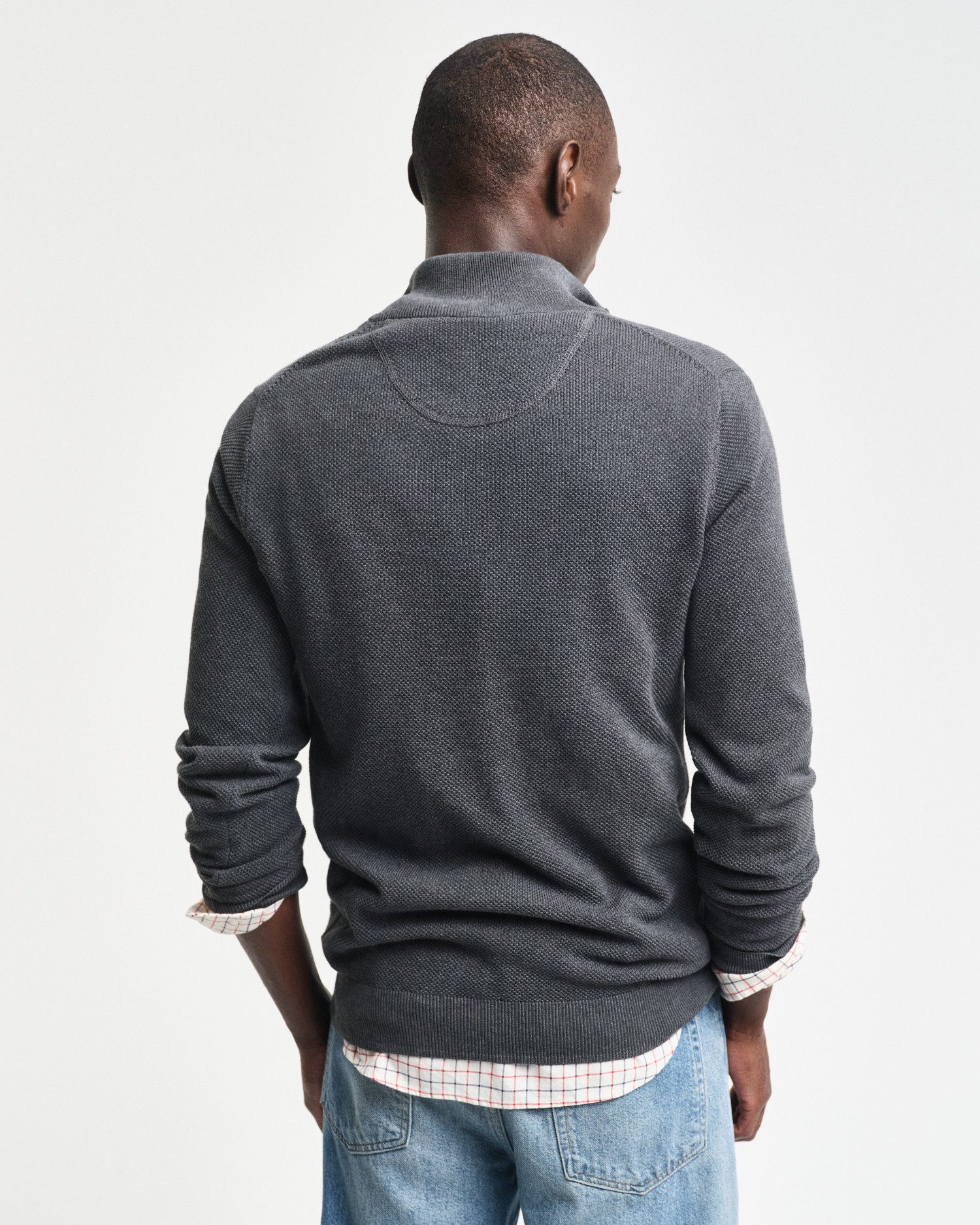 Gant Schipperstrui COTTON PIQUE HALF ZIP
