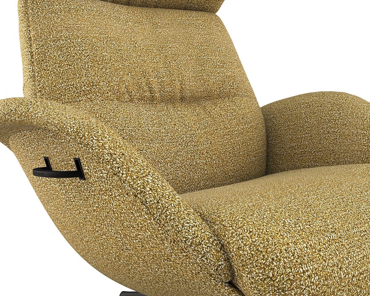 FLEXLUX Relaxfauteuil Relaxchairs More Eersteklas comfort, rug- en hoofdsteunverstelling, draaibaar, zwarte voet