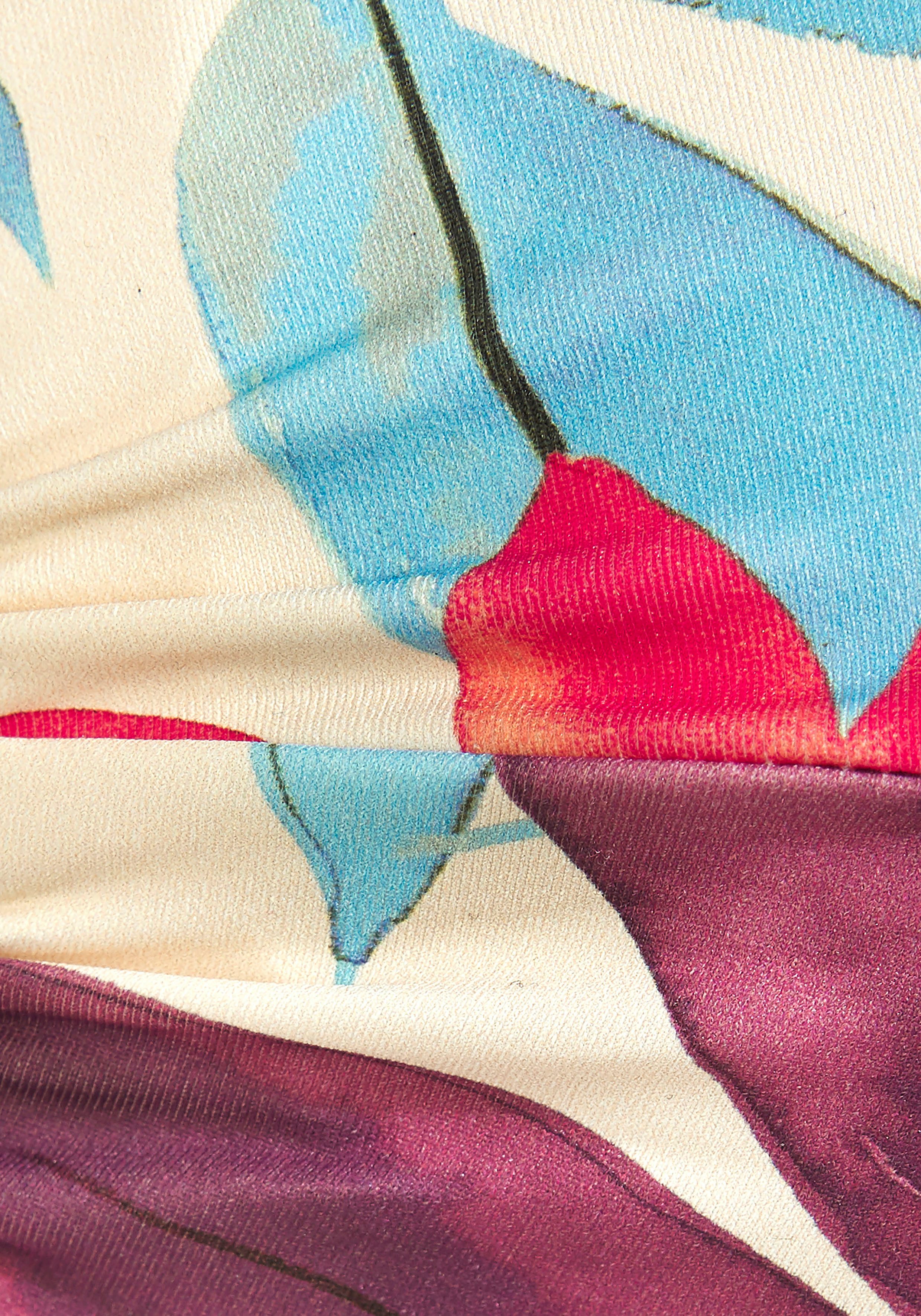 Lascana Beugelbandeau bikinitop Imani met zomerse bladerenprint