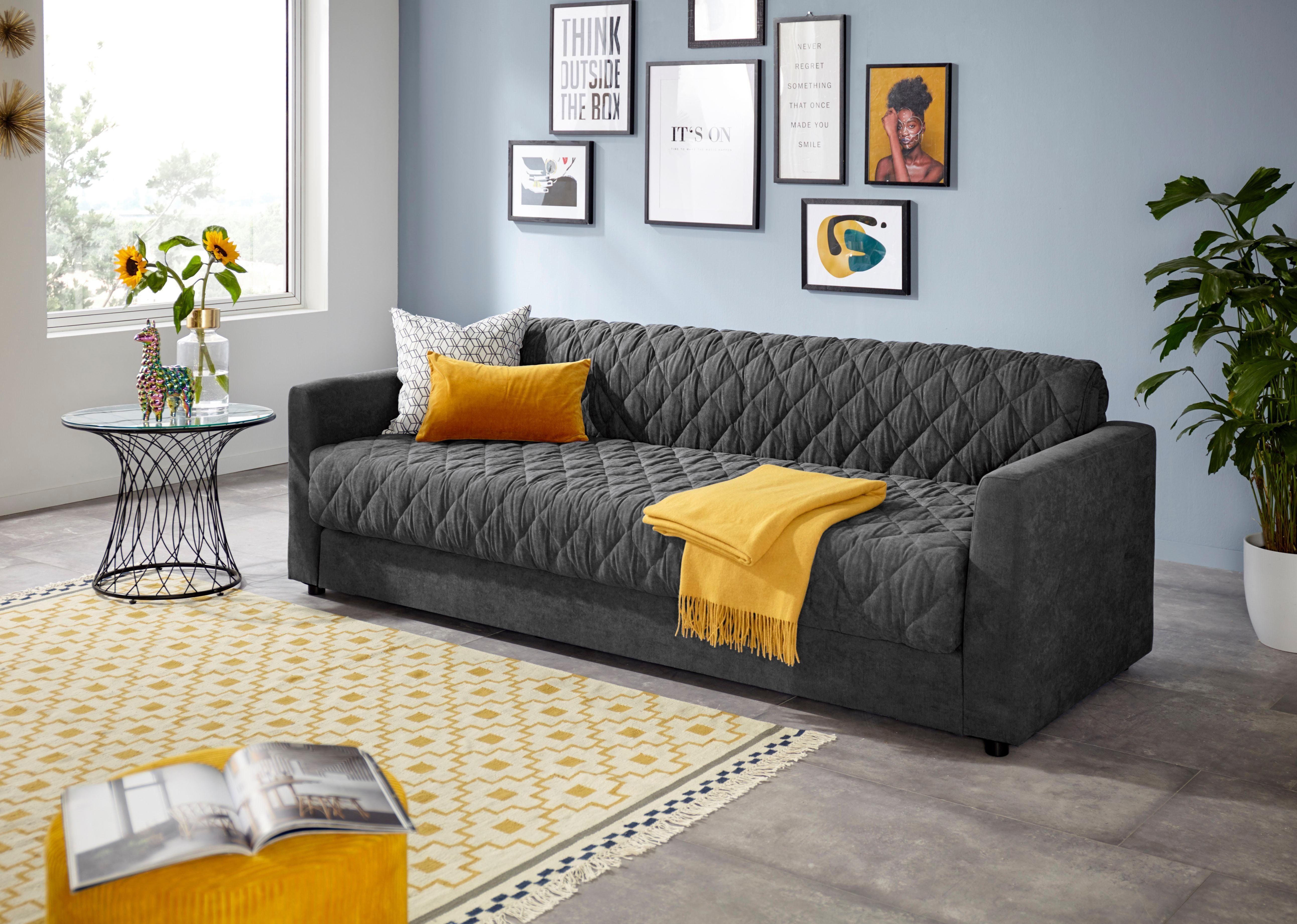 INOSIGN Slaapbank Kelly Inclusief topmatras, met binnenvering, bekleding is afneembaar