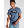 levi's t-shirt le graphic crewneck tee met batwing-logo blauw