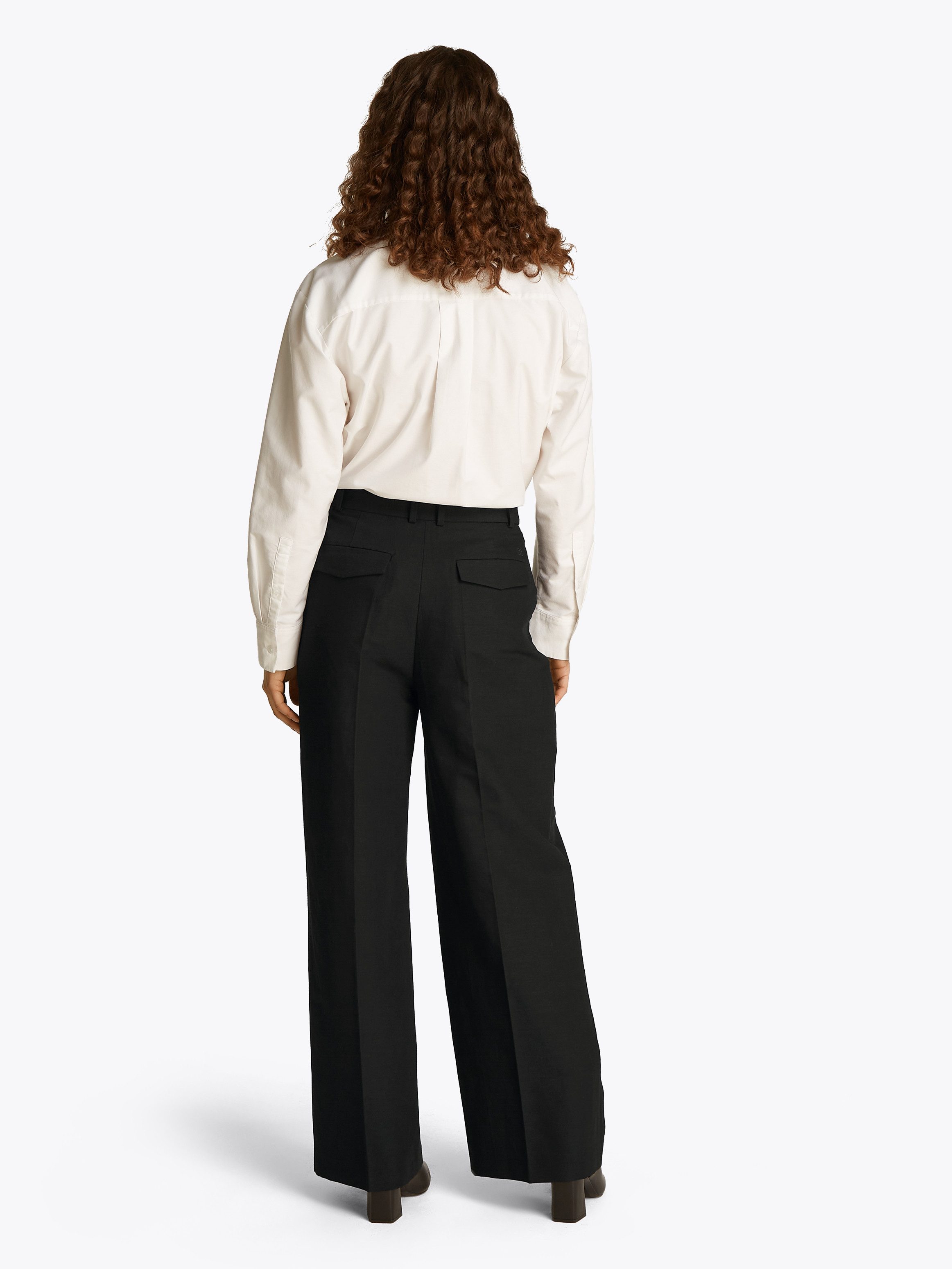 Tommy Hilfiger Geweven broek LINEN MIX RLXD STRAIGHT PANTS