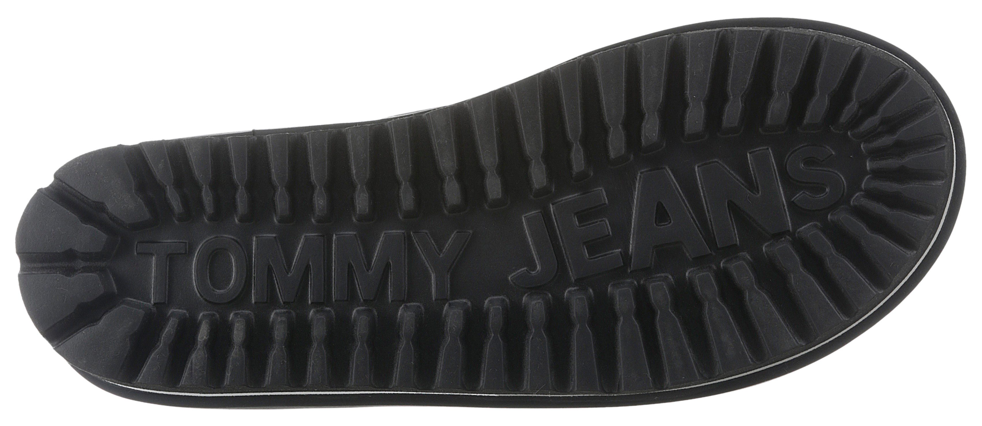 TOMMY JEANS Winterlaarzen TJW NYLON FLATFORM BOOT WL , plateau, snowboots, ankleboots, instapschoen met aanhaallus