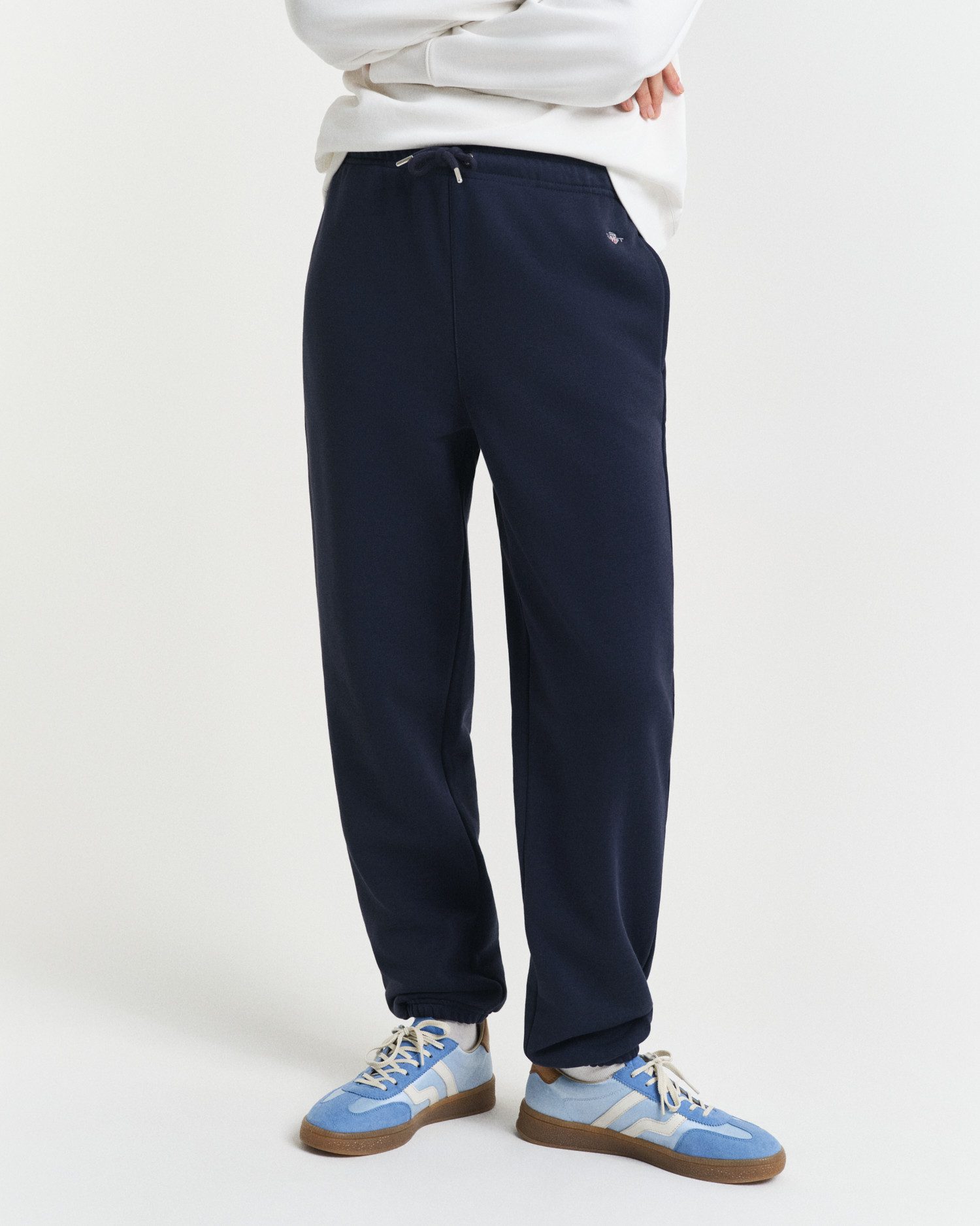 Gant Sweatbroek REG SHIELD SWEATPANTS Elastische taille met koordel