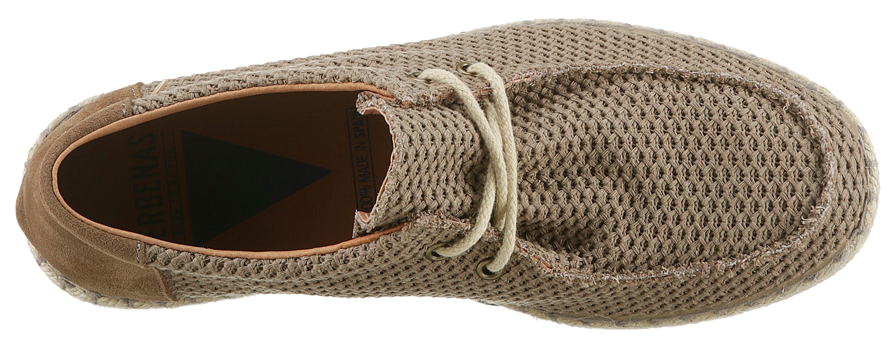 VERBENAS Bootschoenen TRUMAN BUZZBEE , espadrilles, zomerschoen, veterschoen met jute rand