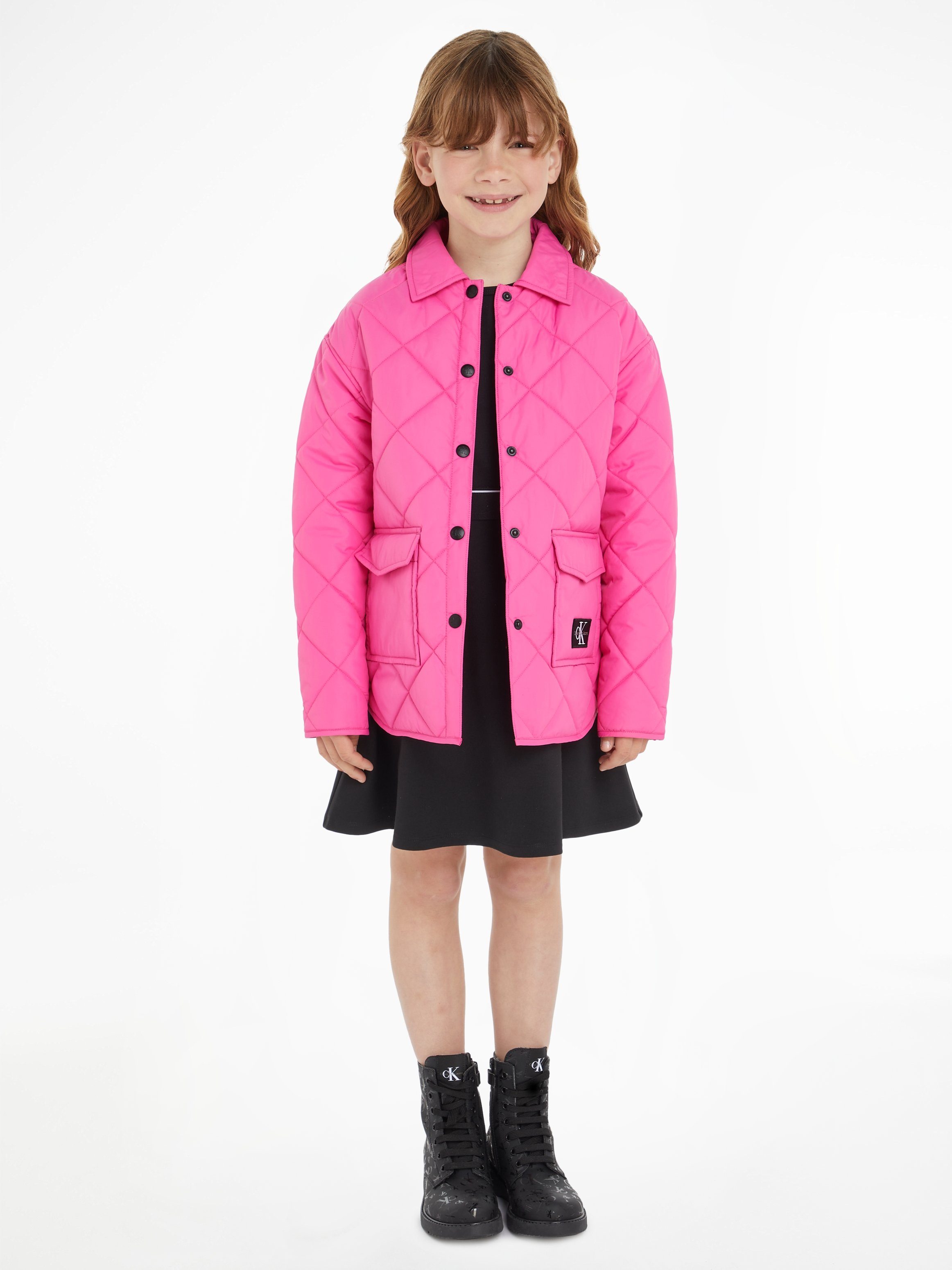 Calvin Klein Winterjack QUILTED WIDE OVERSHIRT voor kinderen tot 16 jaar