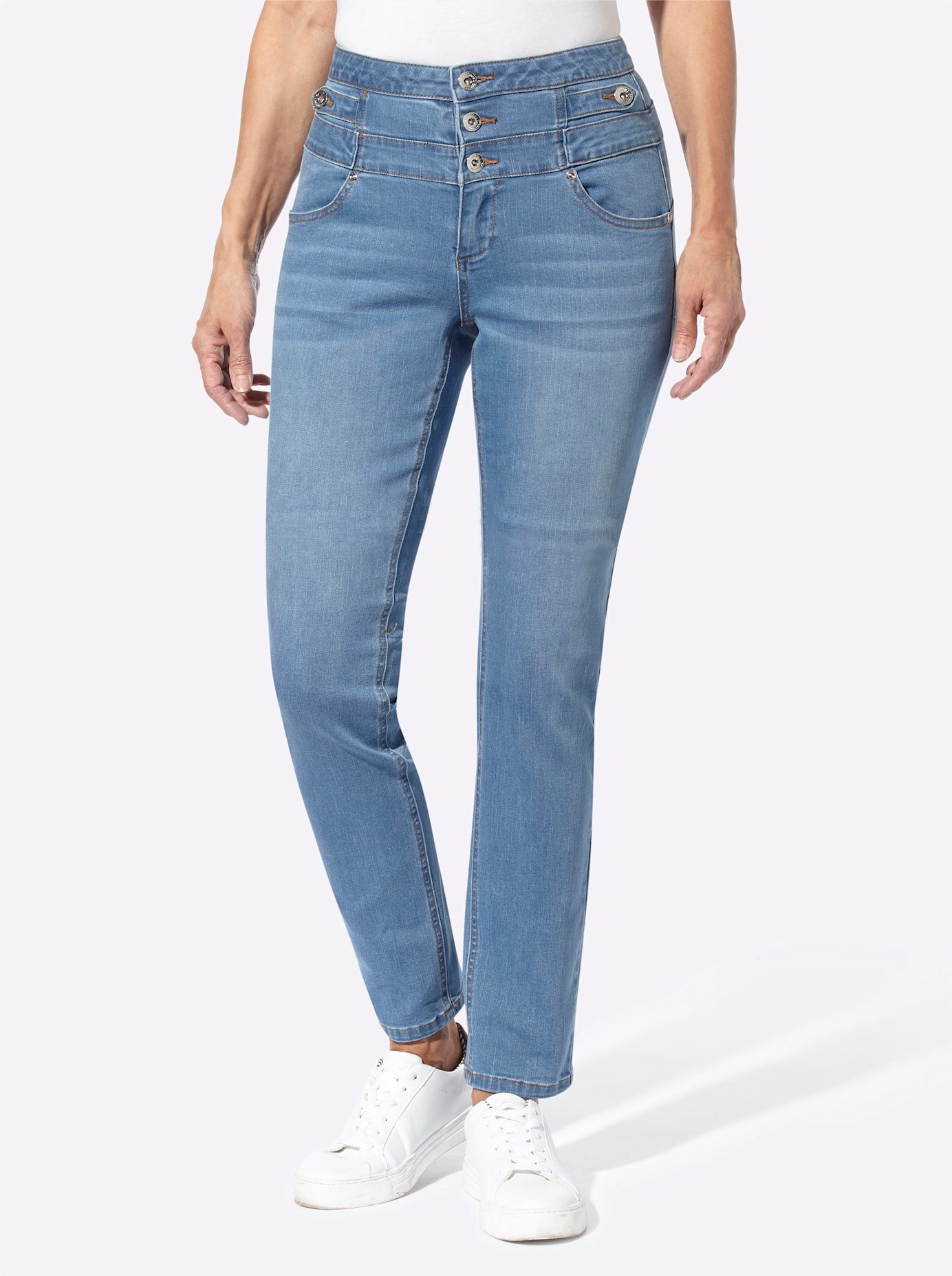 Casual Looks Comfortabele jeans dames skinny jeans maat 22 blauw