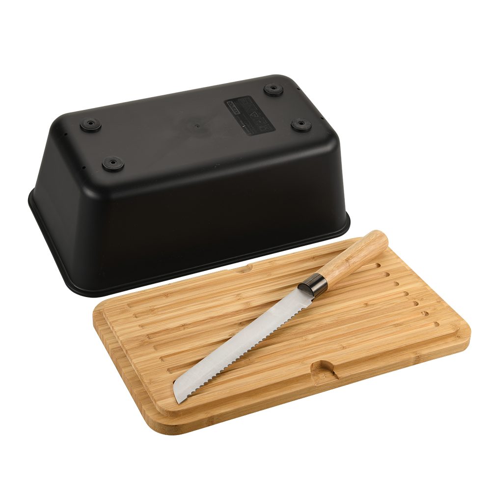 KESPER for kitchen & home Broodtrommel Brooddoos met mes incl. geïntegreerd broodmes (set, 3-delig)