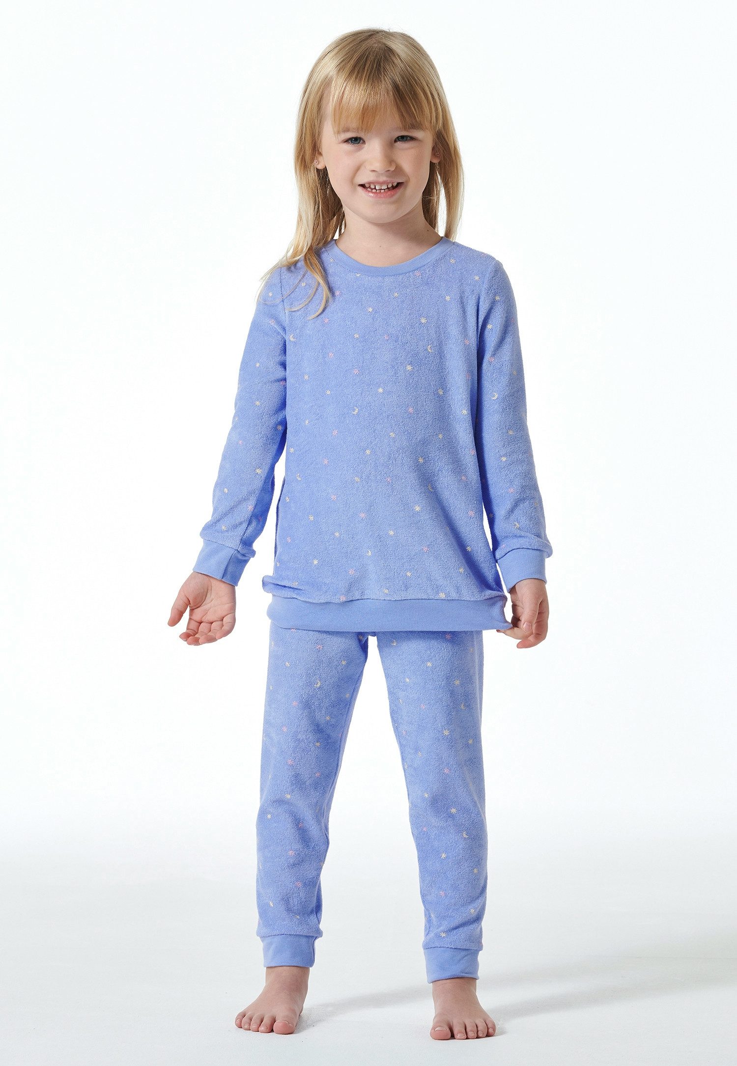 Schiesser Pyjama met comfortabele boordafsluitingen (2-delig) heren nachtkleding maat 104 blauw