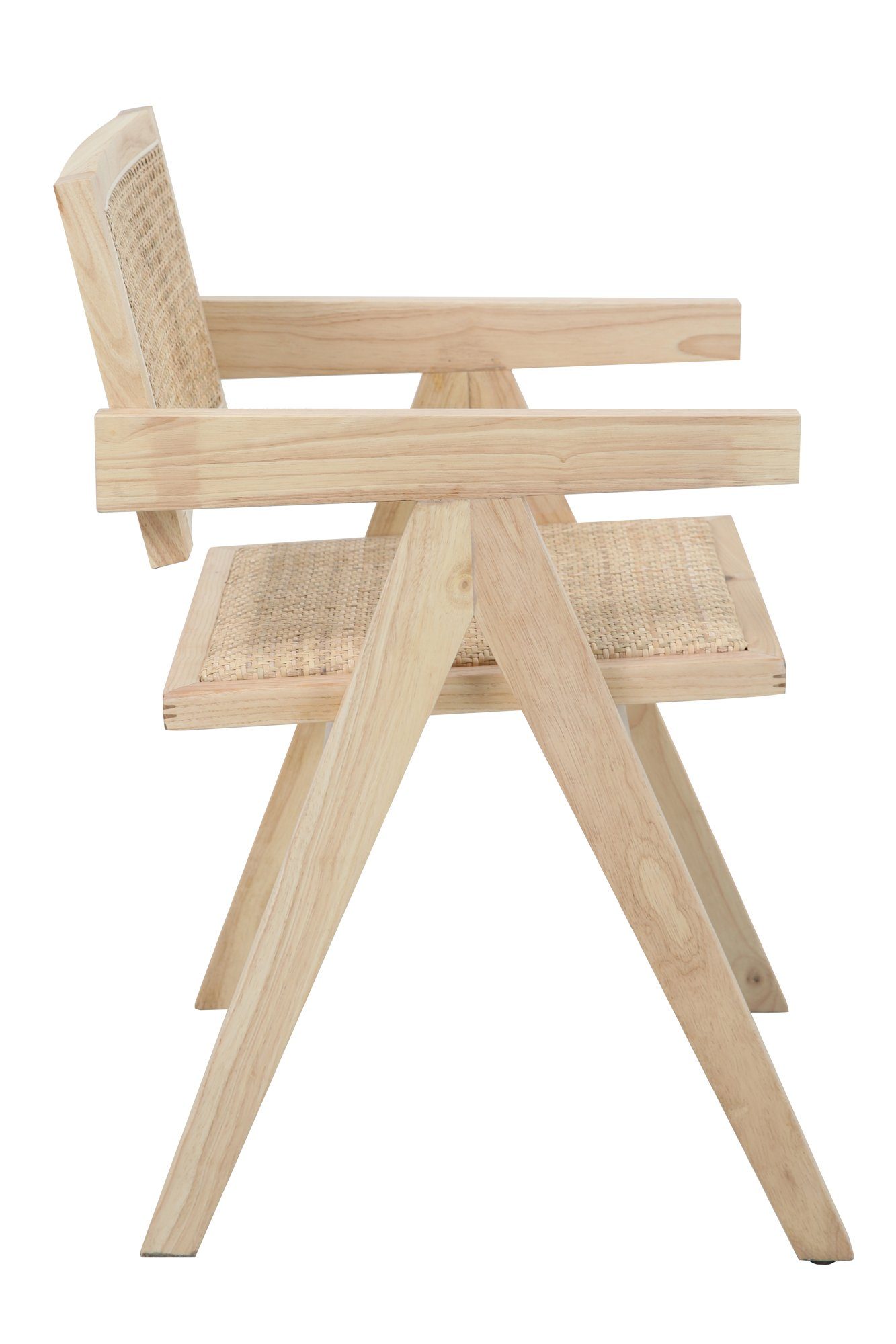 SIT Stoel met armleuningen beklede zitting, rugleuning en zitting met rotan