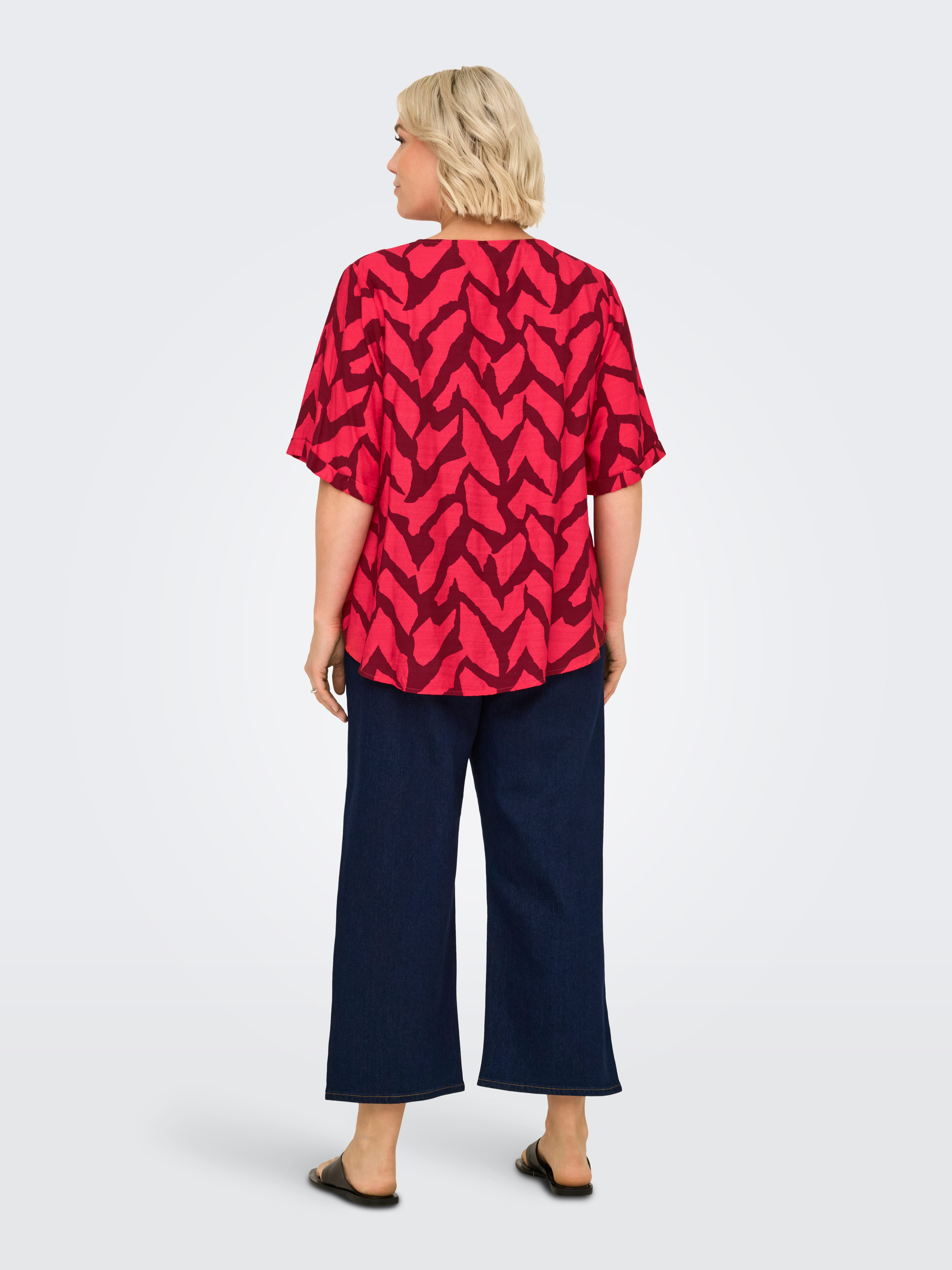 ONLY CARMAKOMA Shirtblouse CARBERIET SS TOP AOP