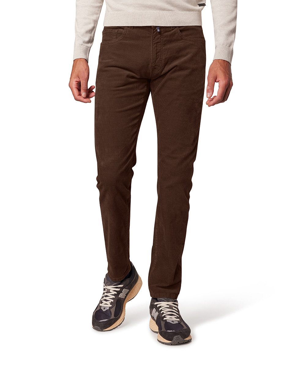 Pierre Cardin Cordbroek PC-Lyon heren casual broeken maat 33 bruin