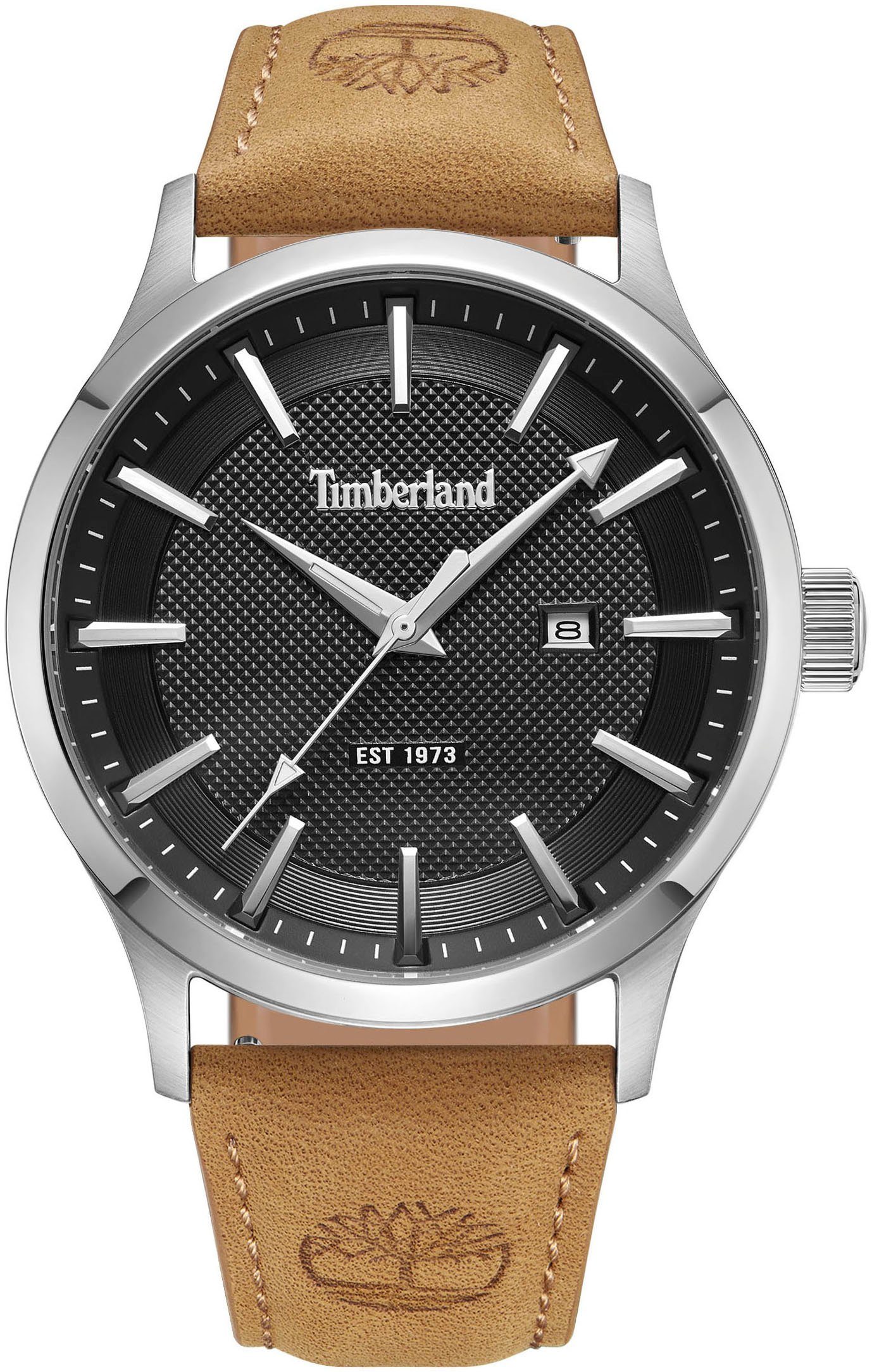 Timberland Kwartshorloge TRUMBULL Armbanduhr, herenhorloge, datum, leren band