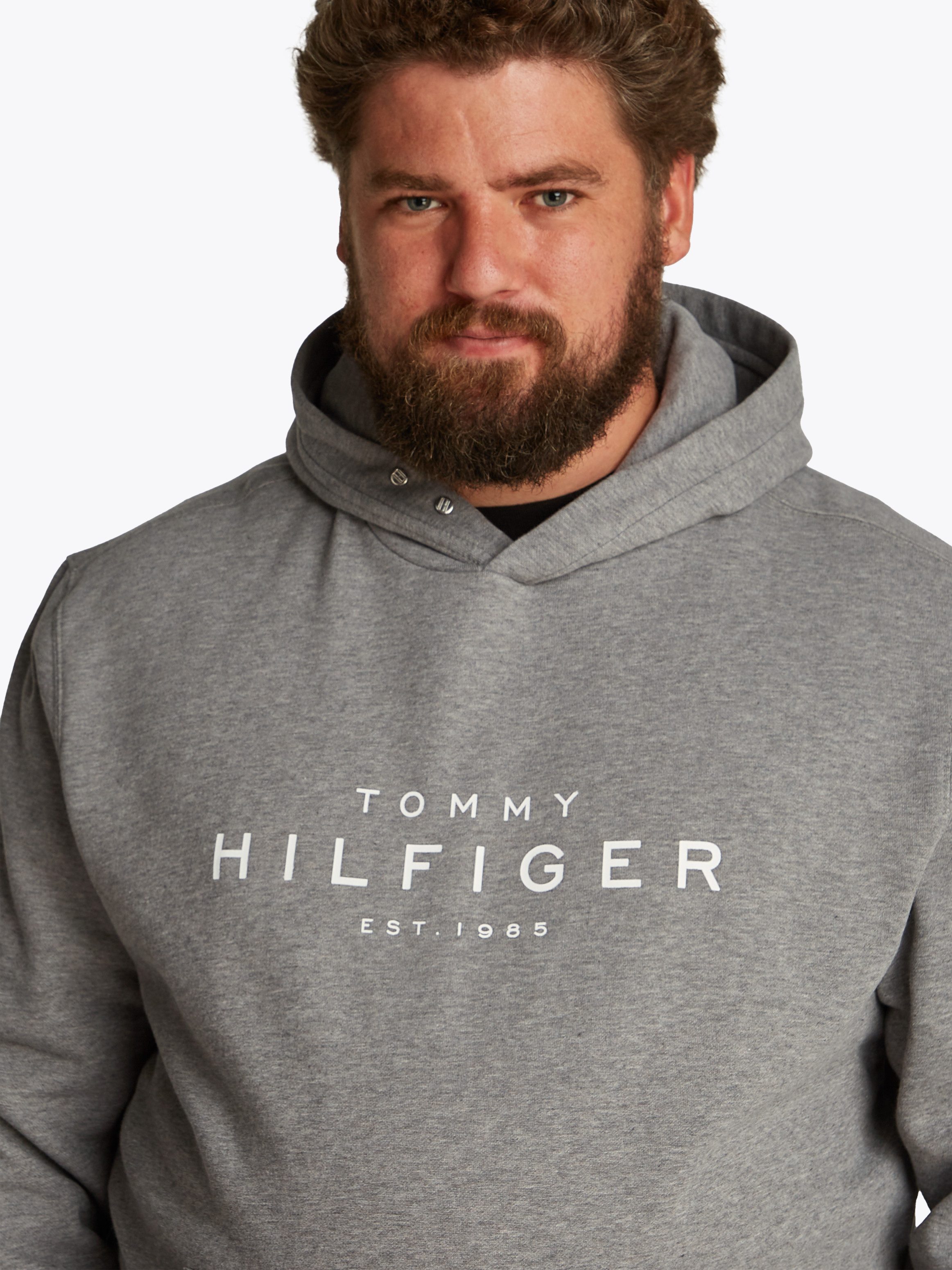 Tommy Hilfiger Sweatshirt BT-TOMMY HILFIGER HOODY-B in grote maten, logoborduring