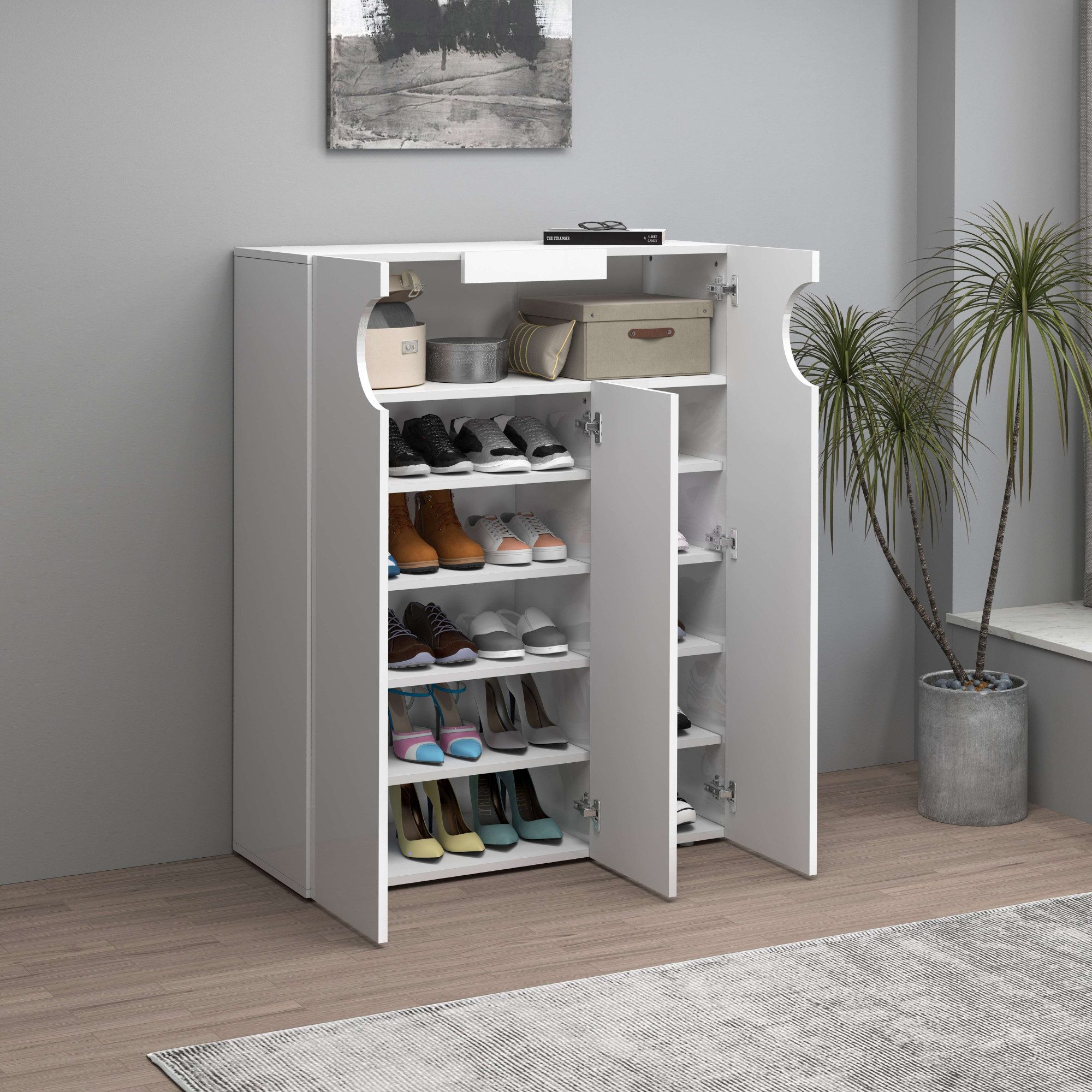 INOSIGN Schoenenkast Real, schoenenkast, schoenencommode, schoenenrek, breedte 90 cm