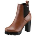 tommy jeans highheel-laarsjes essentials high heel boot bruin