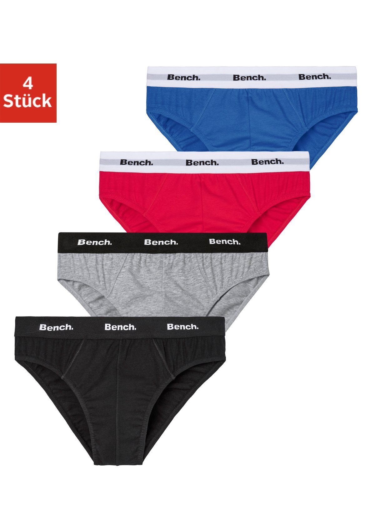 Bench. Slip met contrastkleurig weefband (set, 4 stuks)