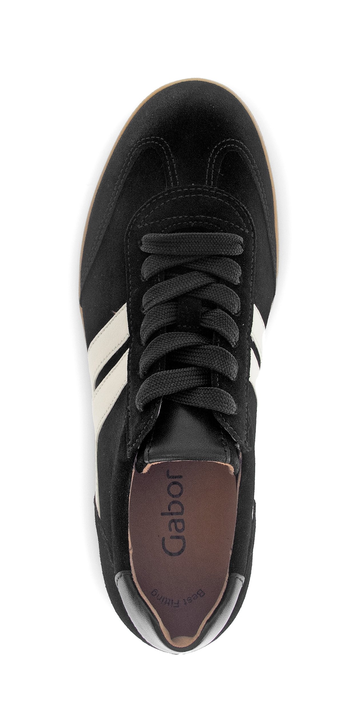 Gabor Plateausneakers , vrijetijdsschoen, halfschoen, veterschoen met gepolsterde schacht