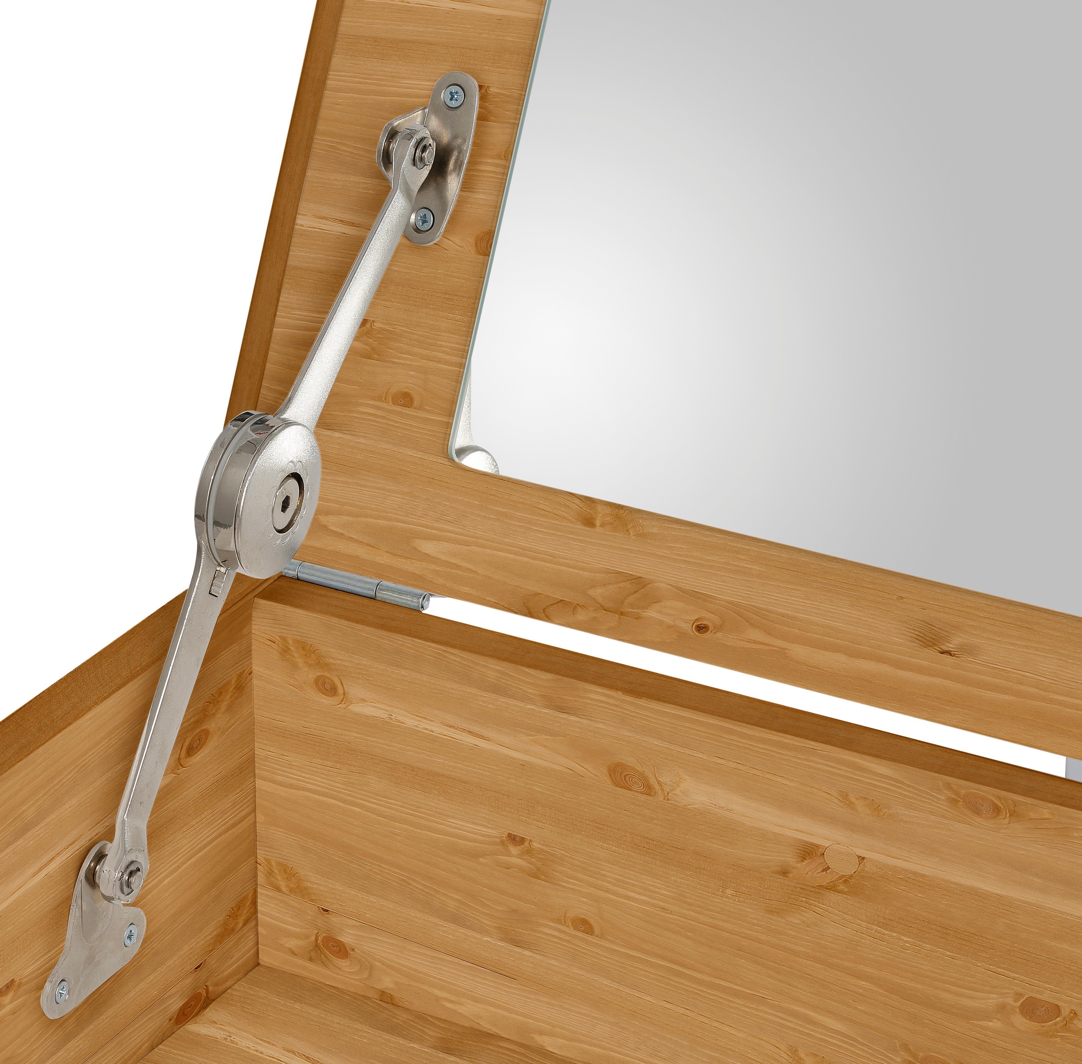 Home affaire Ladekast TESSIN Make-up commode met spiegel, van massief dennenhout, FSC®-gecertificeerd