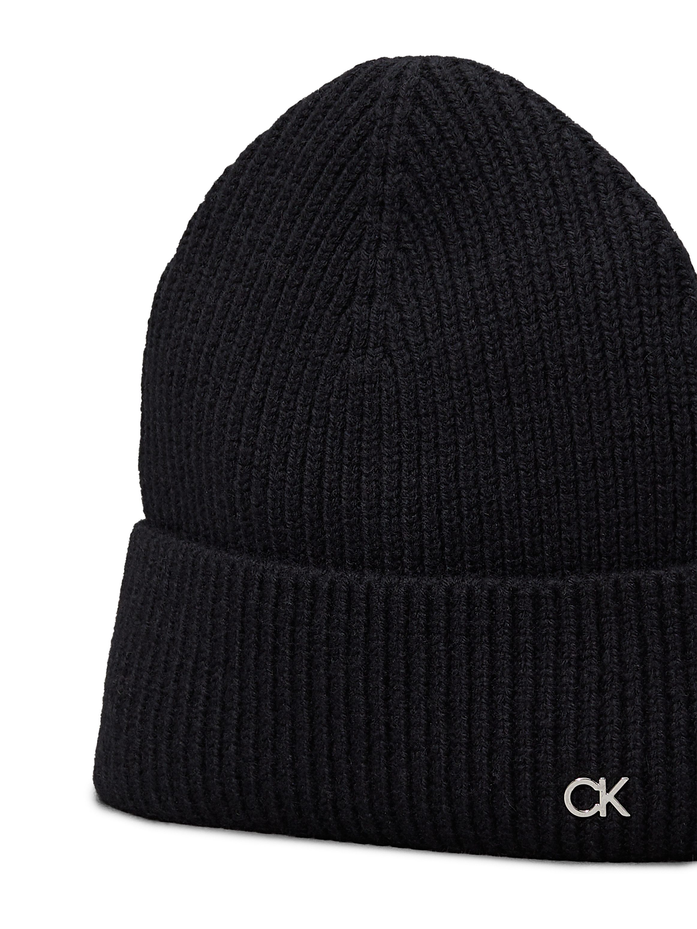 Calvin Klein Gebreide muts CK METAL CHUNKY BEANIE & SCARF (set)