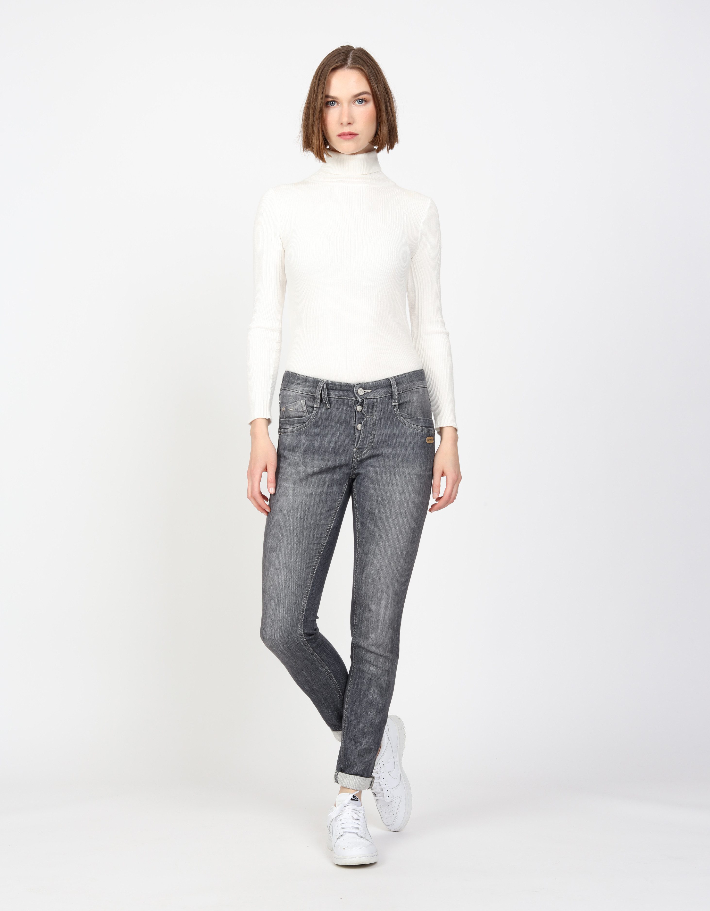 GANG Relax fit jeans 94GERDA met een bijzondere structuur