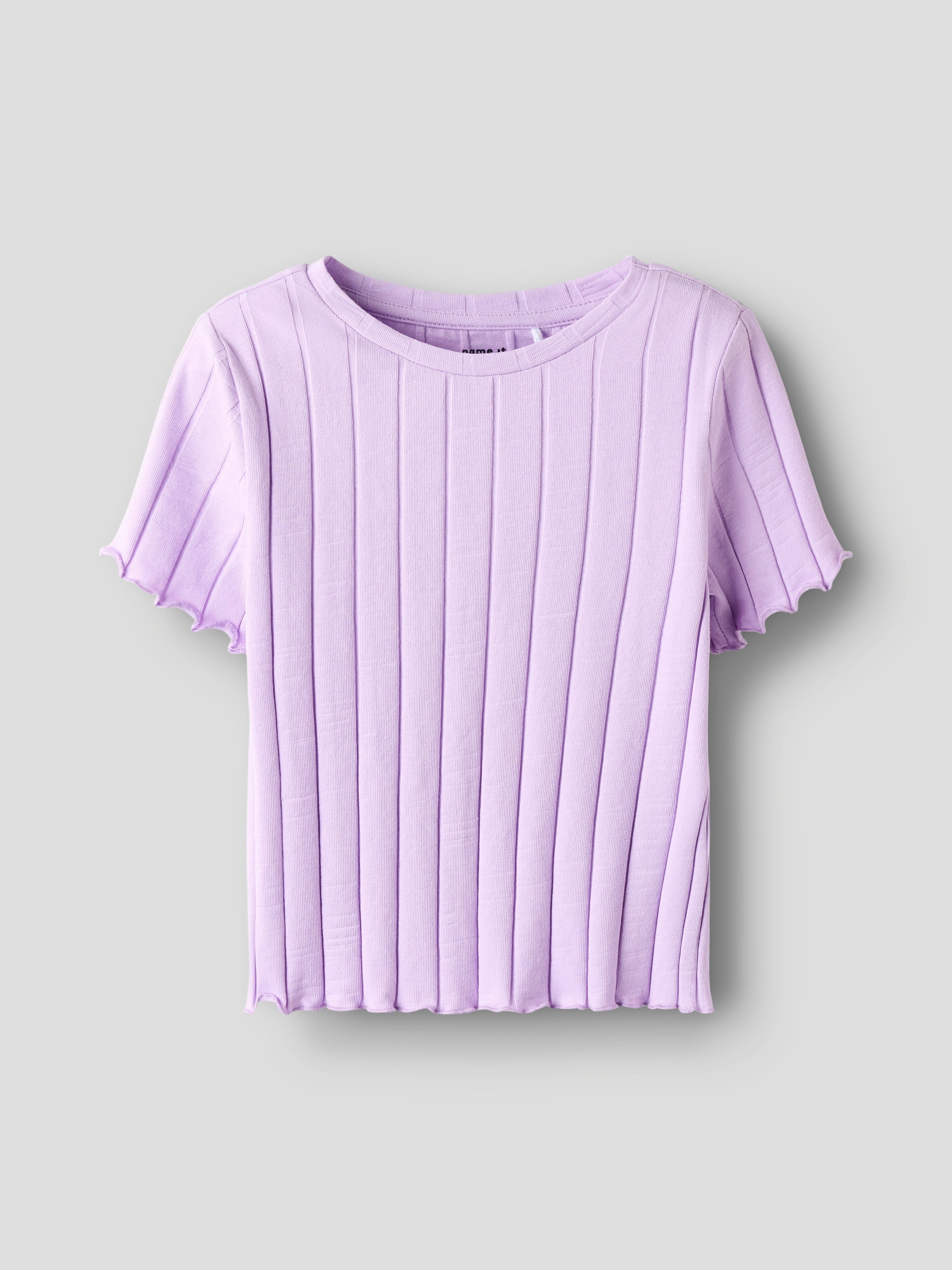 Name It T-shirt NKFNORALINA SS CROP TOP NOOS meisjes t-shirts maat 134 (140) paars