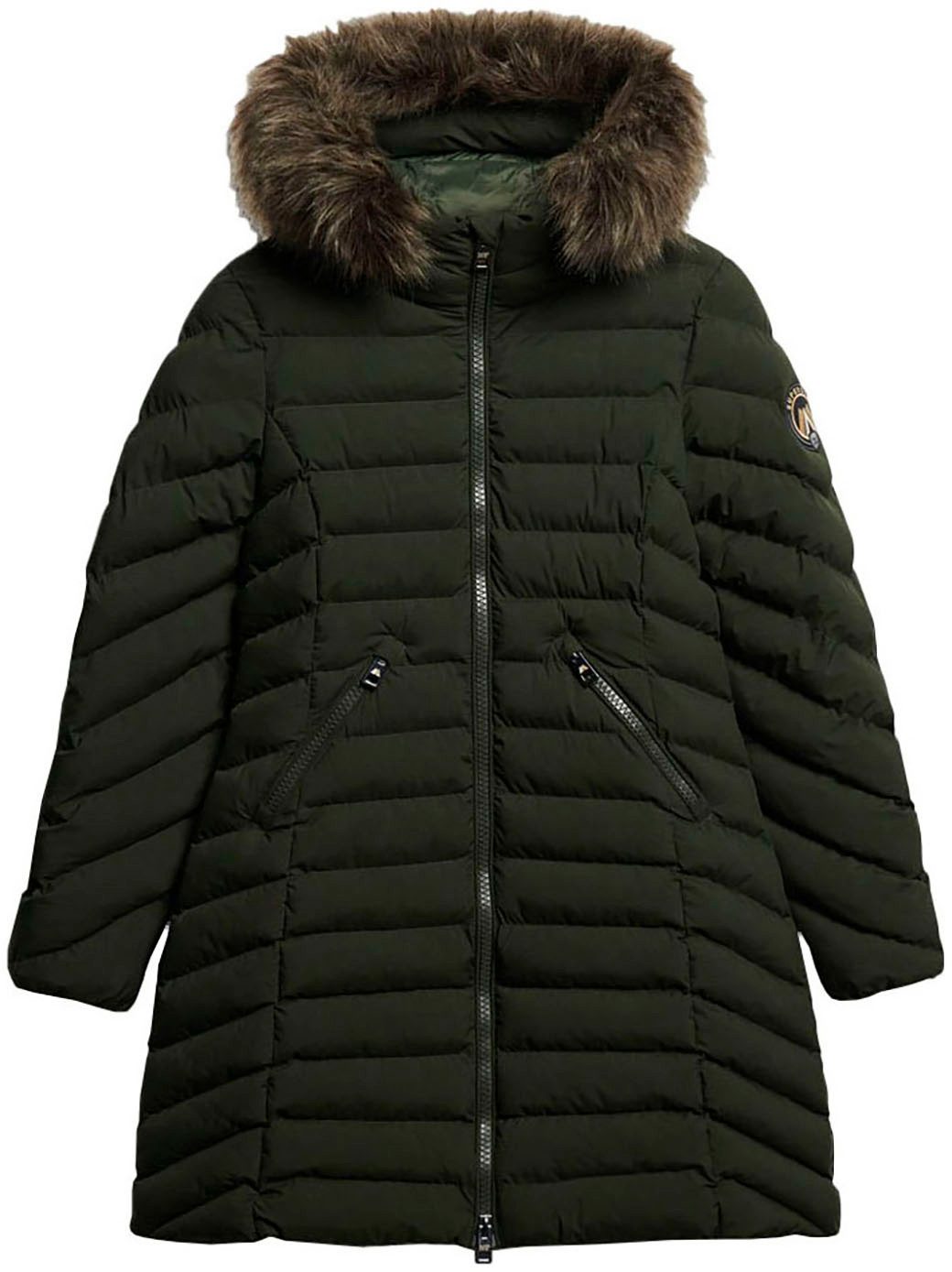 Superdry Gewatteerde jas FUJI NEPPEL HOOD MID LENGTH