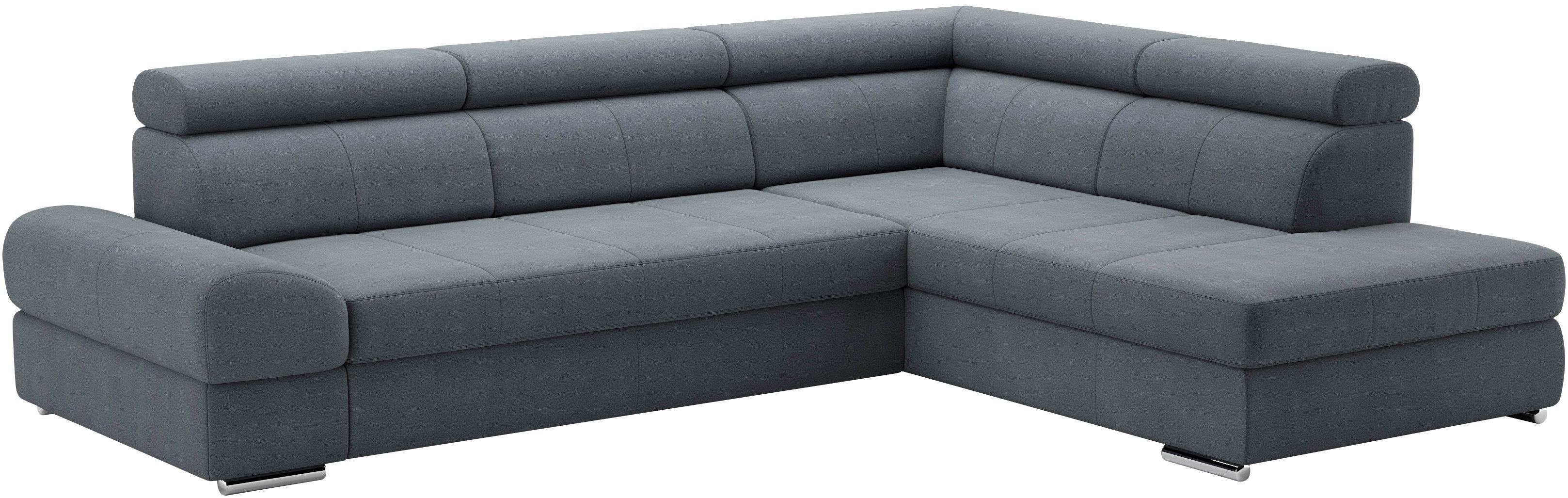 sit&more Hoekbank Broadway L-vorm met verstelbare hoofdsteunen, naar keuze met slaapfunctie