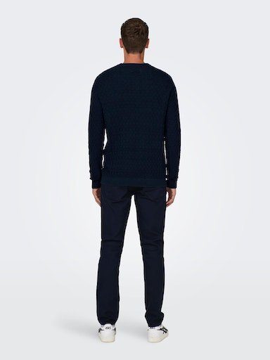 ONLY & SONS Trui met ronde hals ONSKALLE REG 12 STRUC CREW KNIT NOOS