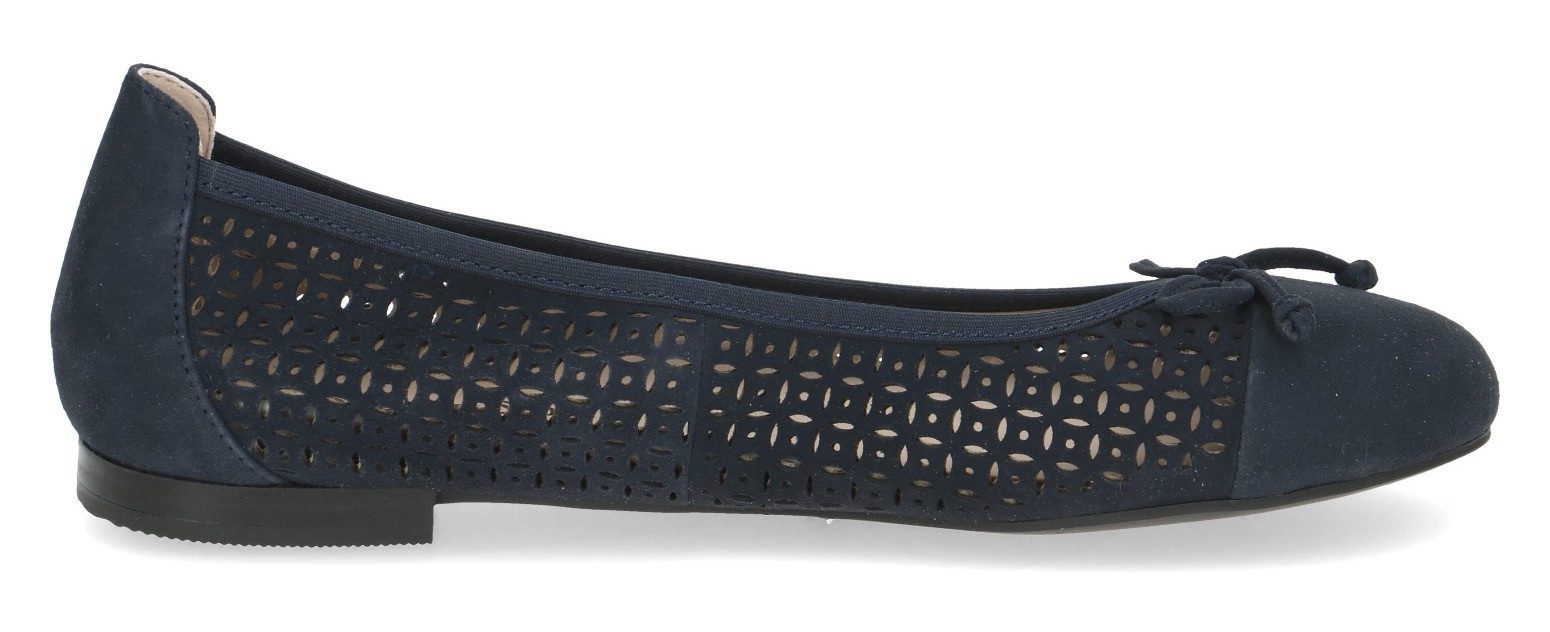 Caprice Ballerina's , blokhak, business schoen, comfortabele schoen met subtiele sierstrik