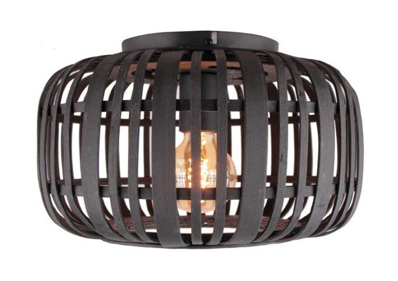 Brilliant Leuchten Plafondlamp Woodrow Bamboe - Nature Style - dimbaar - Ø 32cm - E27 fitting (1 stuk)