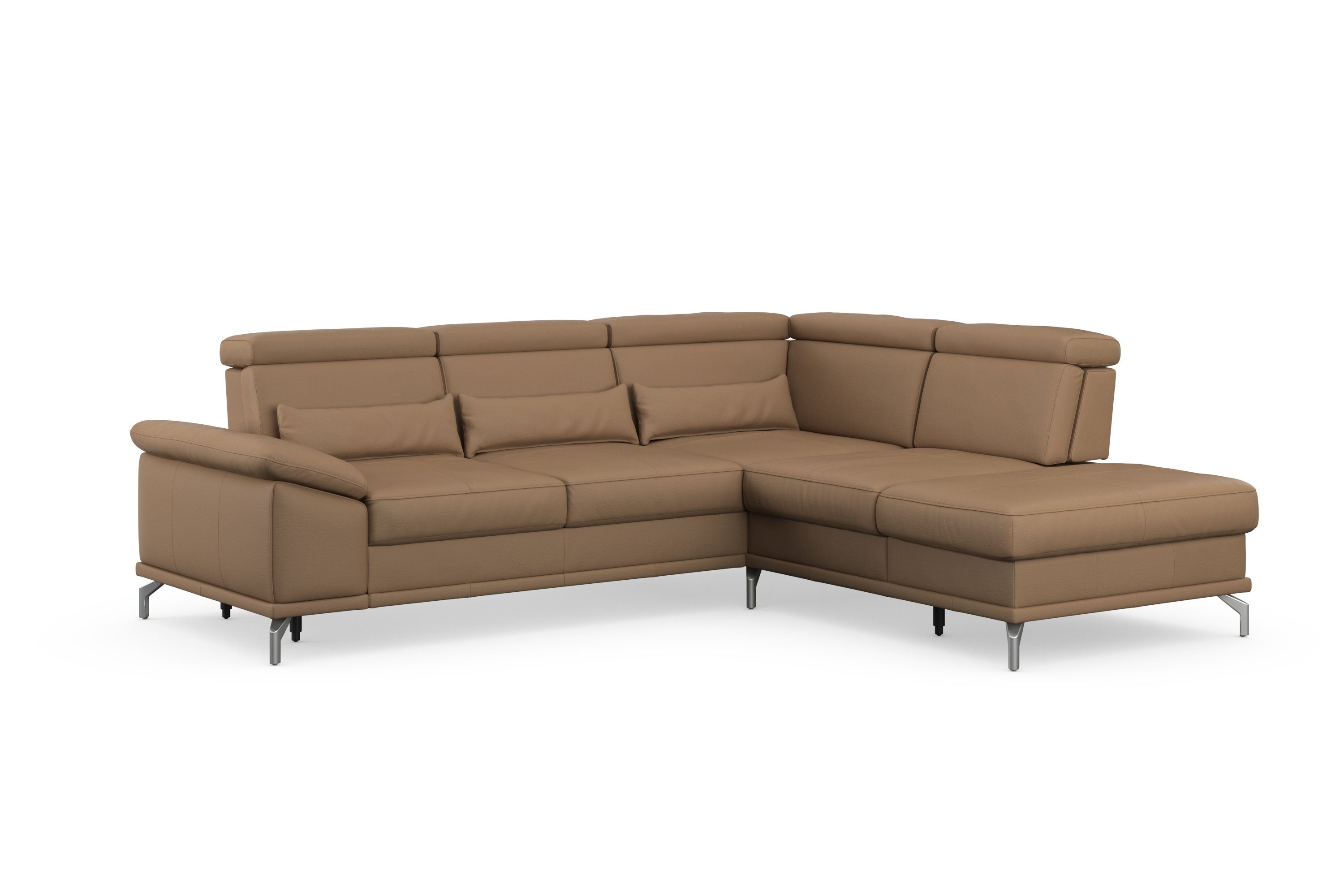 sit&more Hoekbank Cabrio L-vorm, met zitdiepteverstelling, arm- en hoofdsteunverstelling