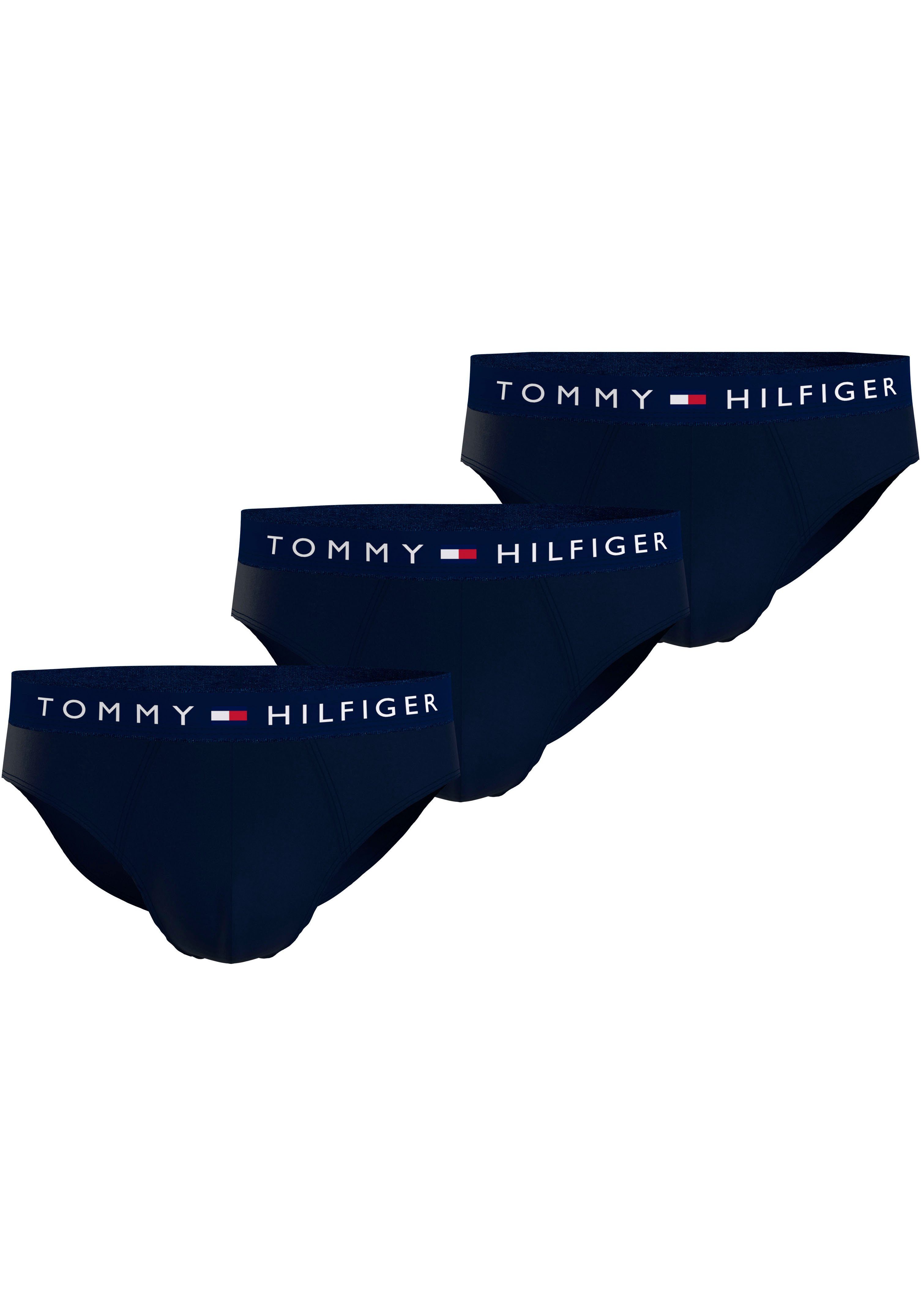 Tommy Hilfiger Underwear Slip TH-3P BRIEF met tommy hilfiger logo-opschrift (Set van 3)