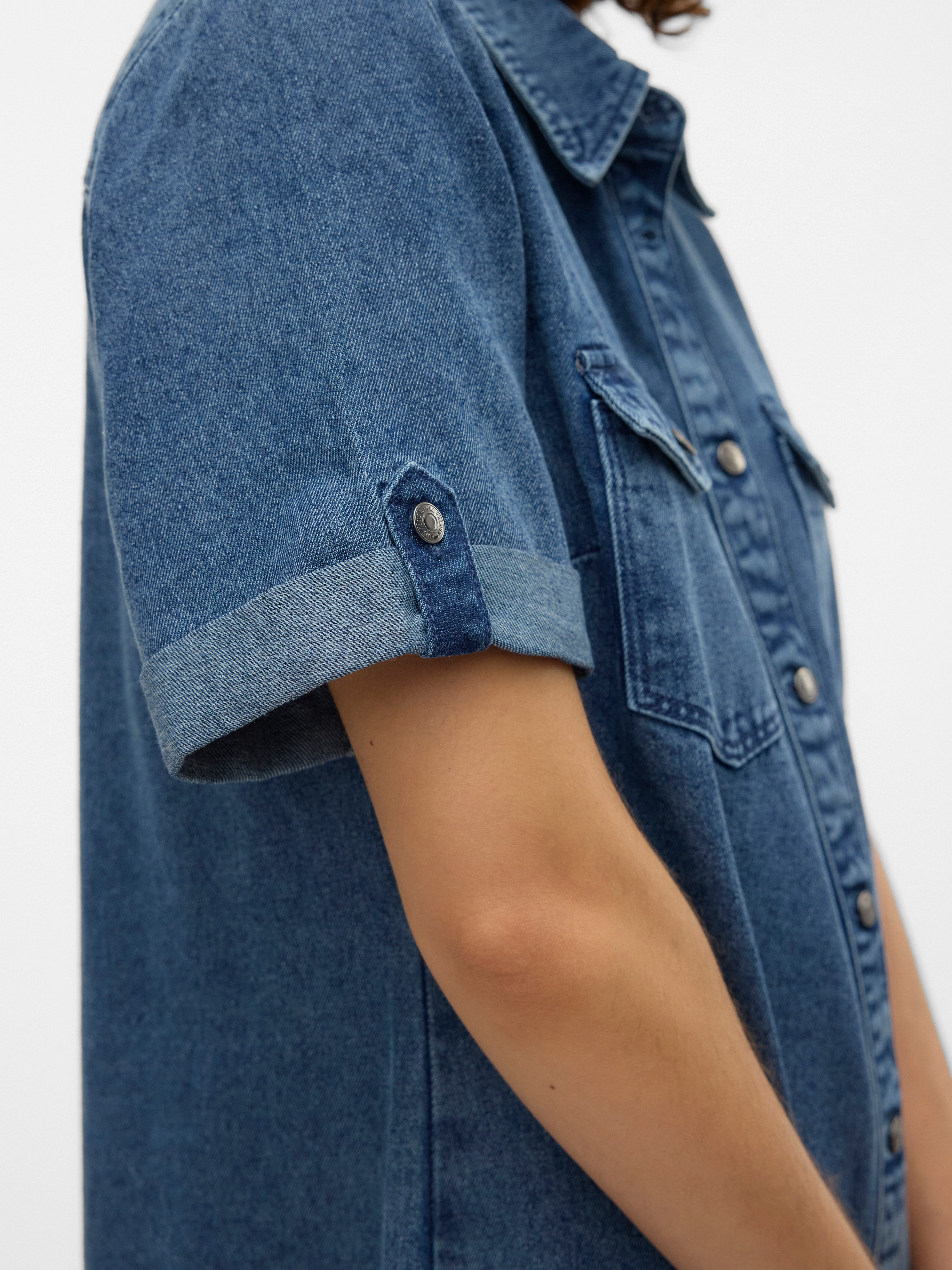 Vero Moda Jeans jurk VMJENNIE SS SHORT DENIM DRESS NOOS