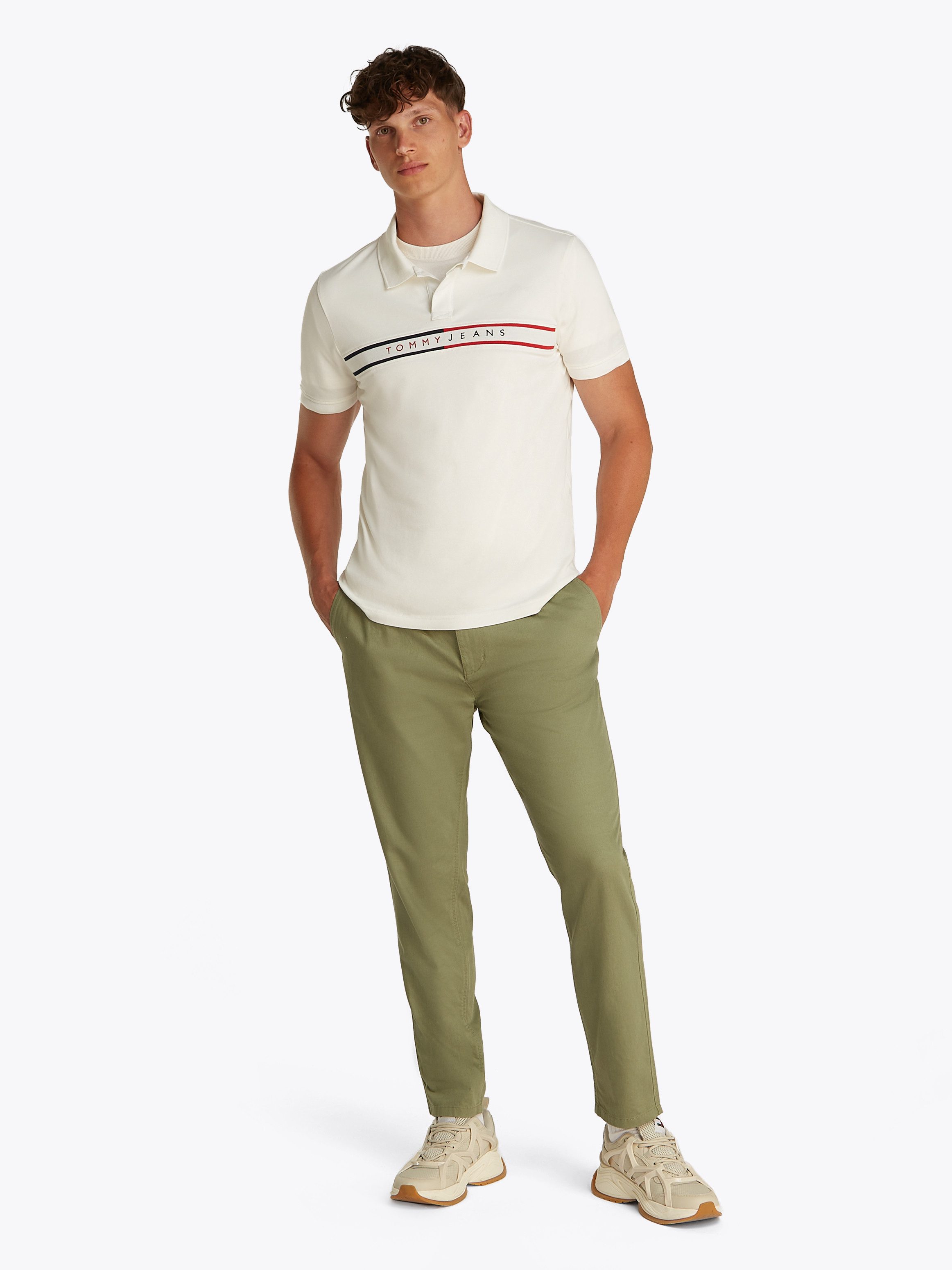 TOMMY JEANS Poloshirt TJM SLIM CHEST FLAG POLO