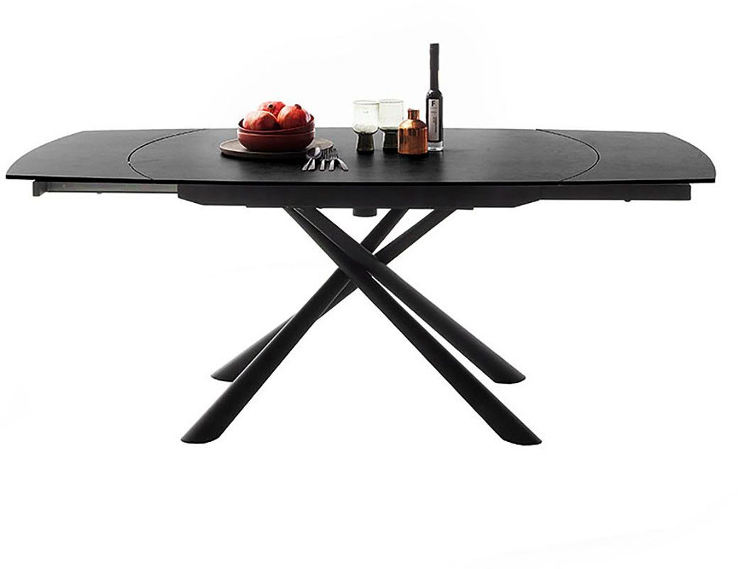 MCA furniture Eettafel NICOSIA vierpoot tafel 130-190 cm Keramiek, metaal, rotatieschuif, uittrekbaar, tafelblad 11 mm