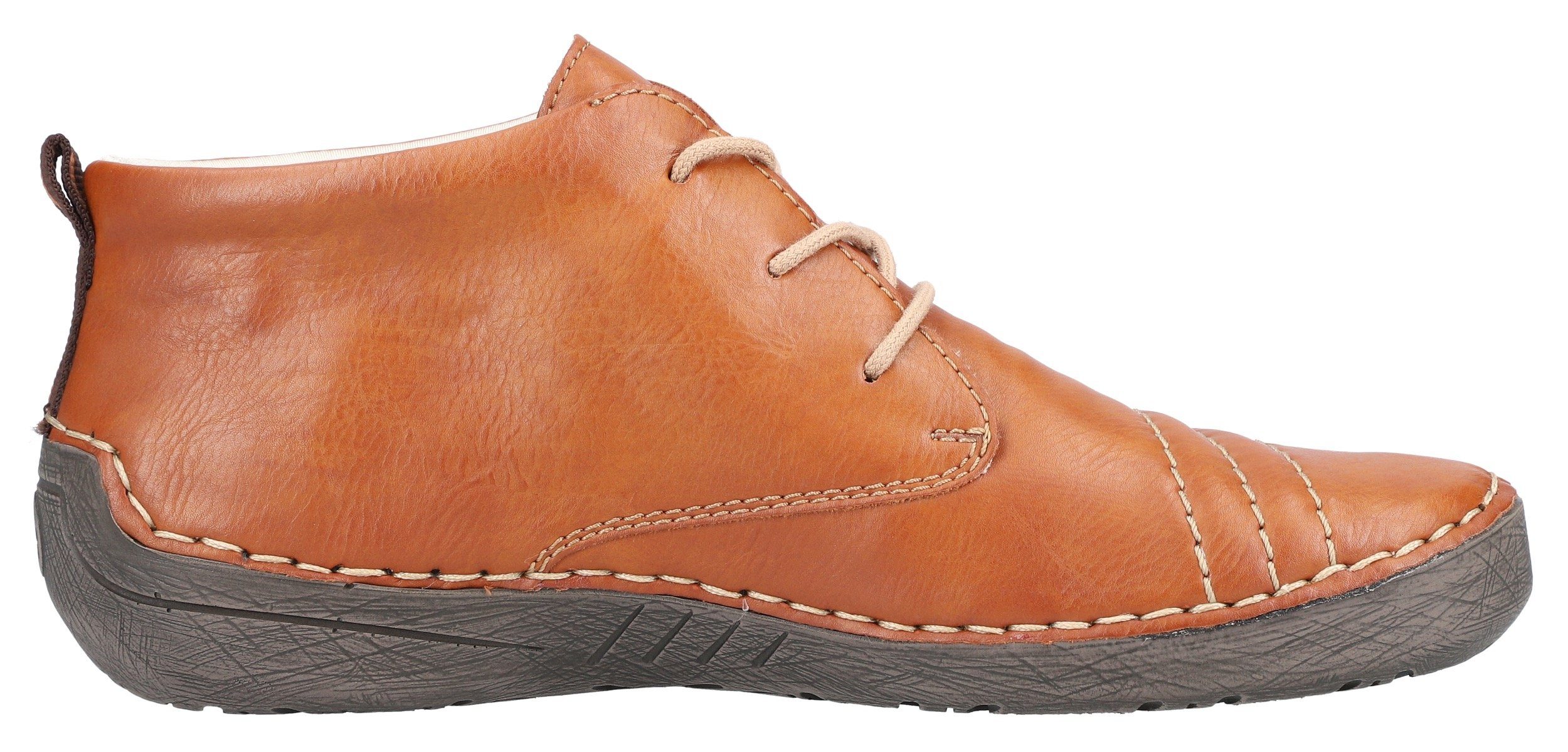 Rieker Hoge veterschoenen met fijne siernaden