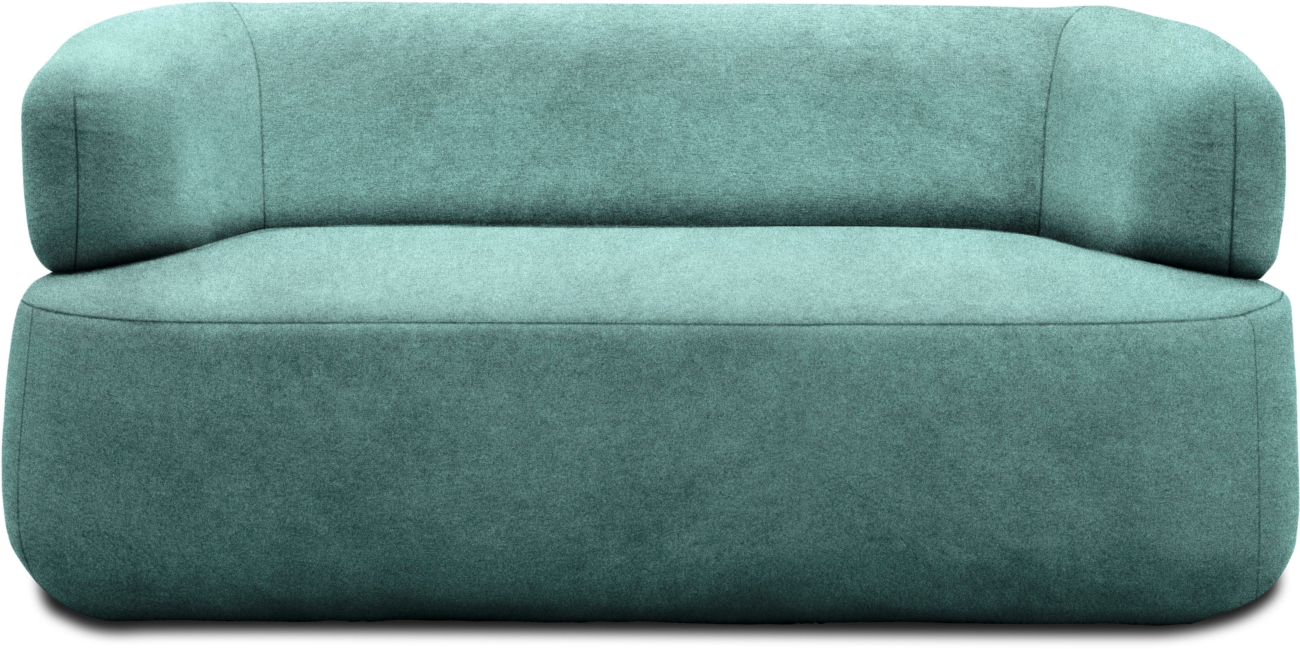 DOMO collection 2-zitsbank 800012 designbank, comfortabel en elegant, organische vormtaal groen, 2-zitsbanken