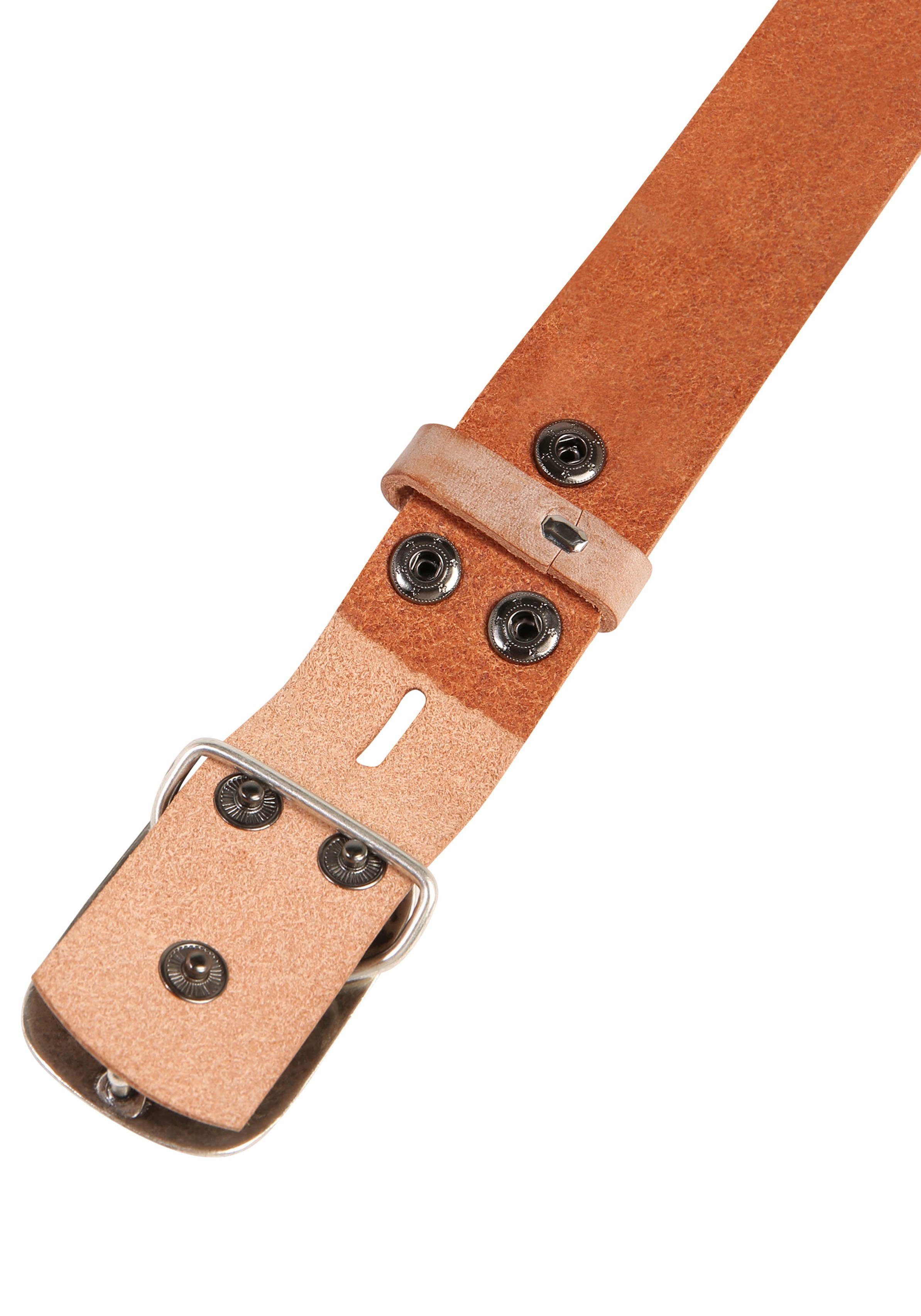 RETTUNGSRING by showroom 019° Leren riem met verwisselbare sluiting "rechthoek ingekaderd zilverkleur"