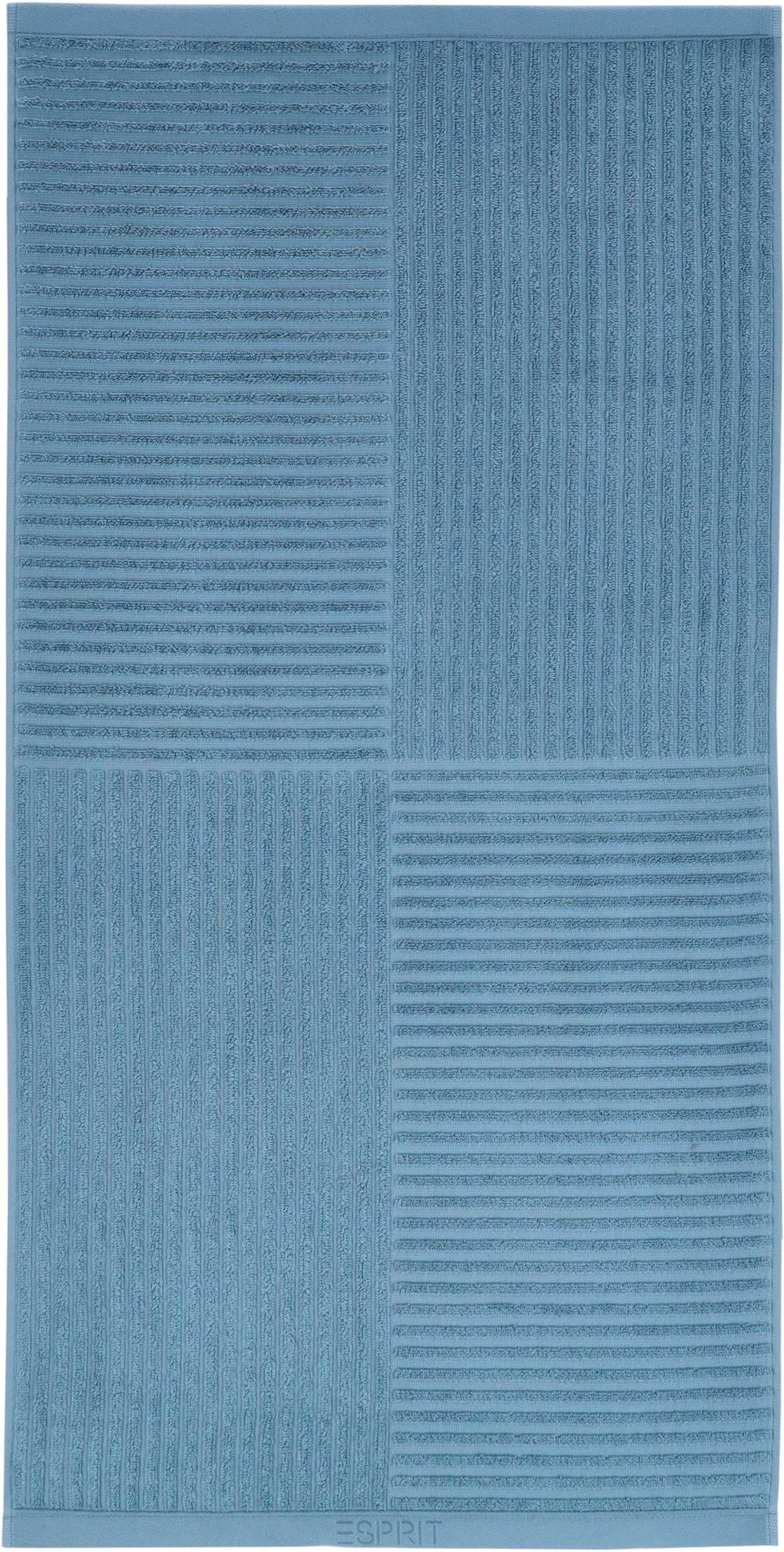 Esprit Handdoek Modern Lines met hoog-laag lijnstructuur (1 stuk)