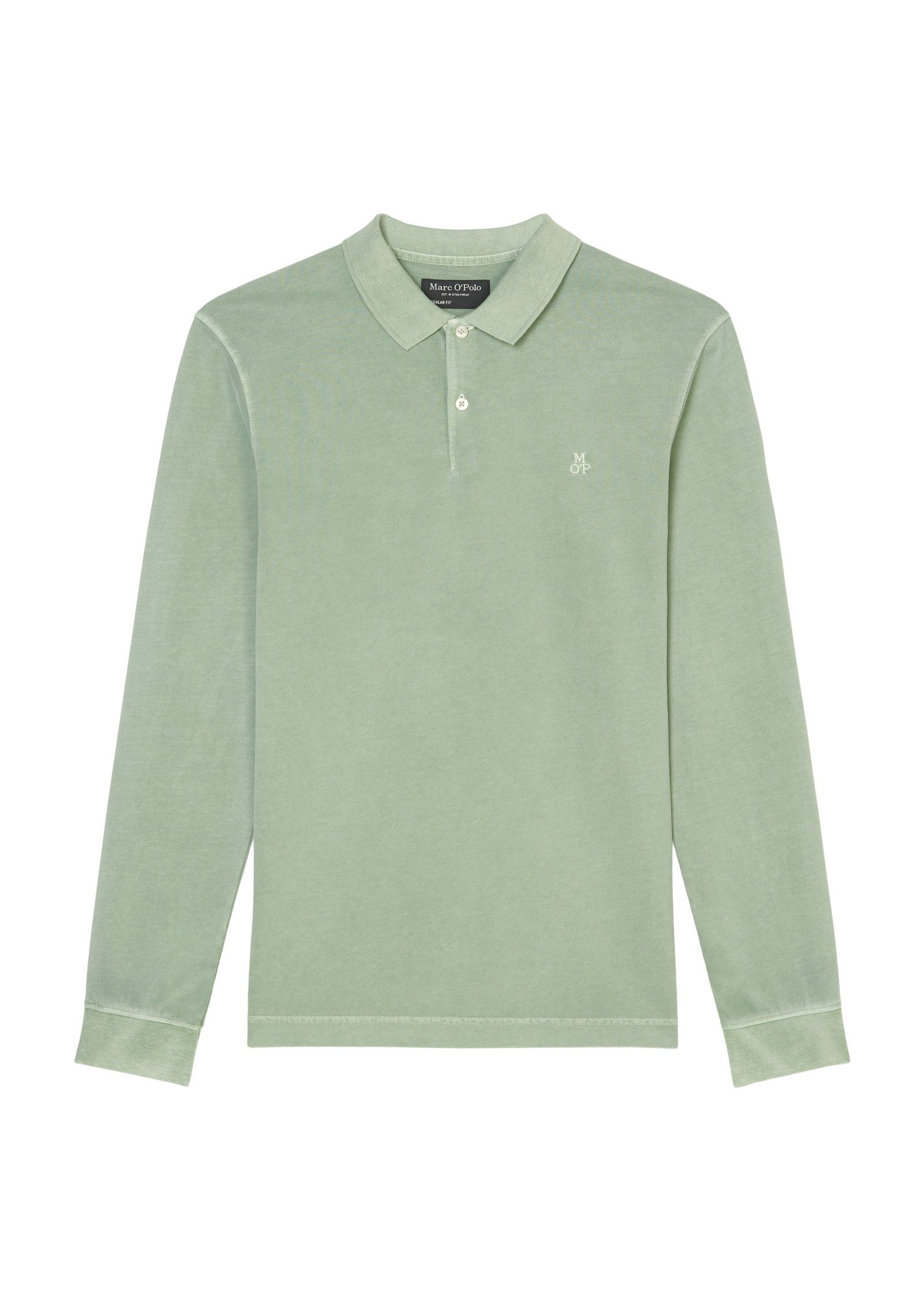 Marc O'Polo Poloshirt met lange mouwen in washed-look